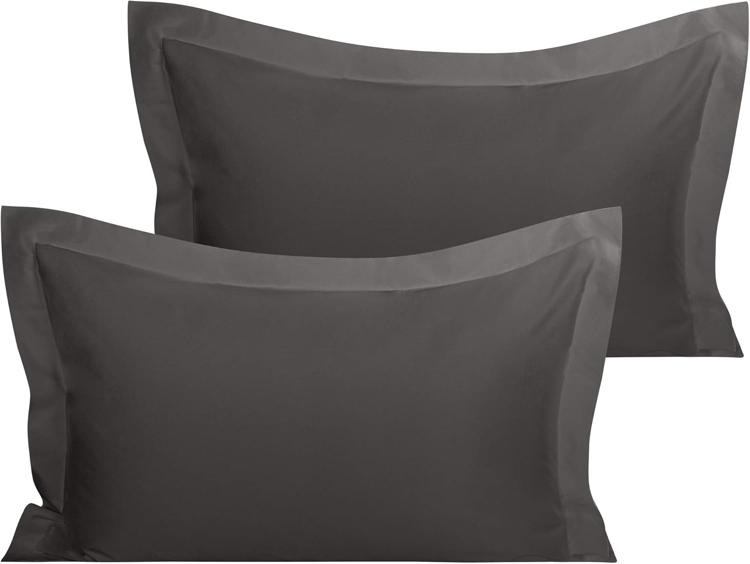 Premium Organic Cotton Pillow Shams Set of 2 - Ultra Soft 800 Thread Count Sateen Finish | Breathable & Hypoallergenic Bedding | Perfect for Master Bedroom, Guest Room & Luxury Hotels (NTBAY®)