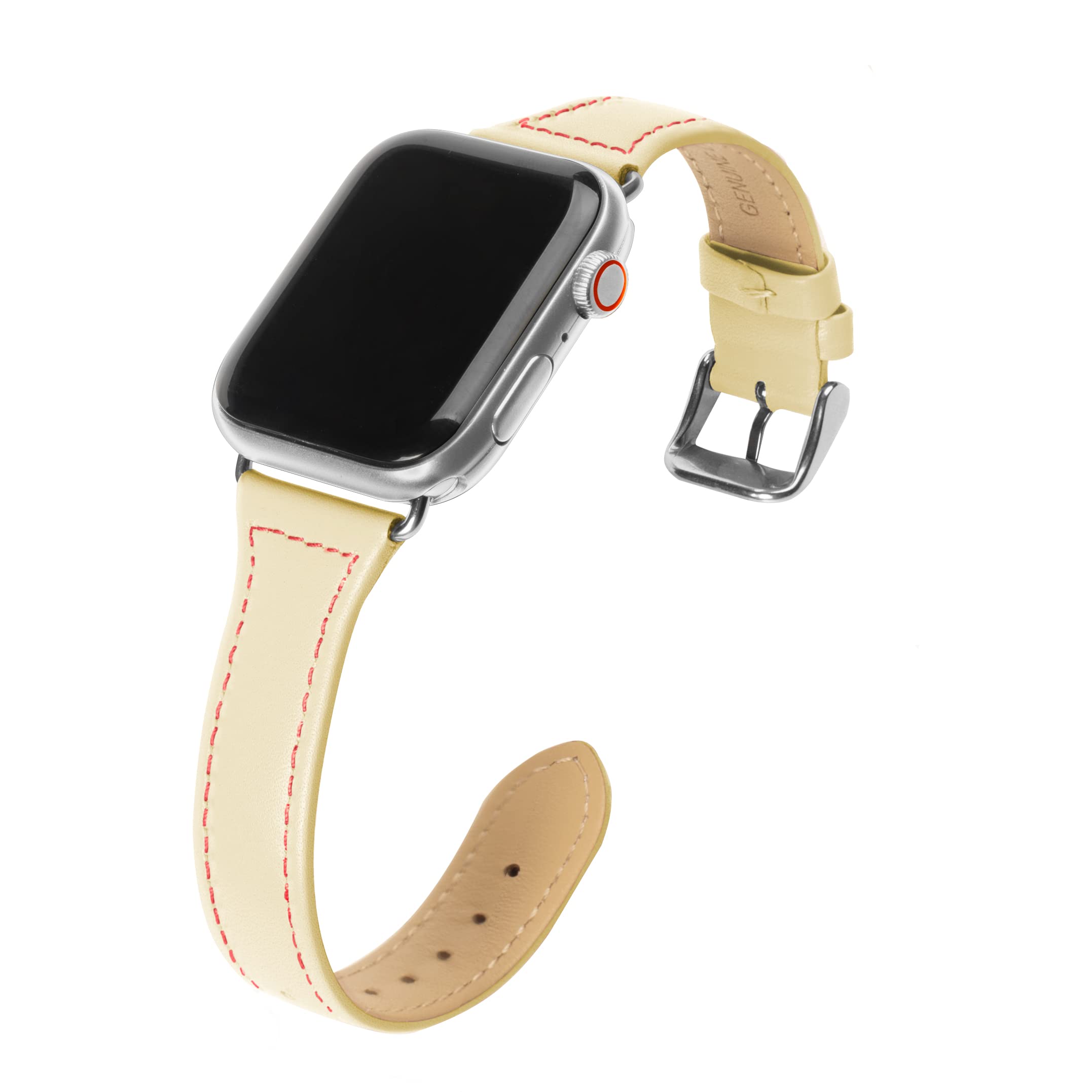 Premium Leather Apple Watch Band for Women - Compatible with Series 7/6/5/4/3/2/1/SE (38mm 40mm 41mm 42mm 44mm 45mm) - Stylish & Comfortable iWatch Strap for Workouts, Office & Everyday Wear