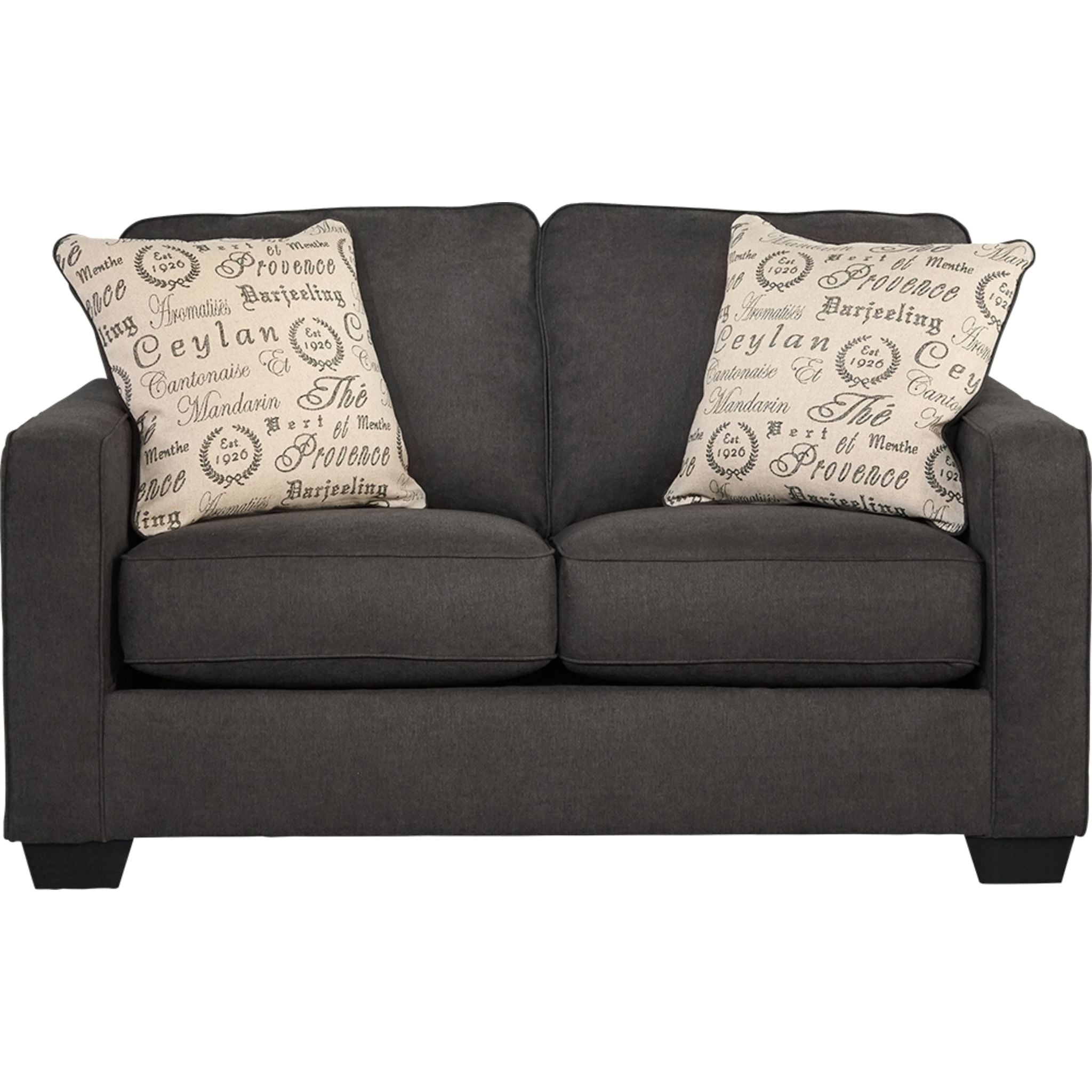 Alenya Loveseat Charcoal - Modern Sofa for Small Spaces | Perfect for Apartments, Living Rooms & Cozy Corners