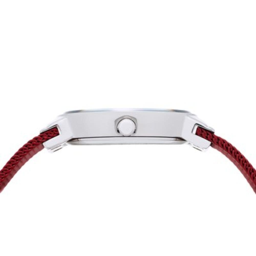 BERING 10126 303 Women's Watch - Red Mesh Strap, Stainless Steel Case, Water Resistant | Perfect for Casual Wear, Office & Special Occasions