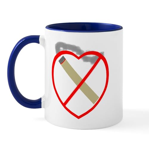 White/Navy Inside - Stop Smoking Mug