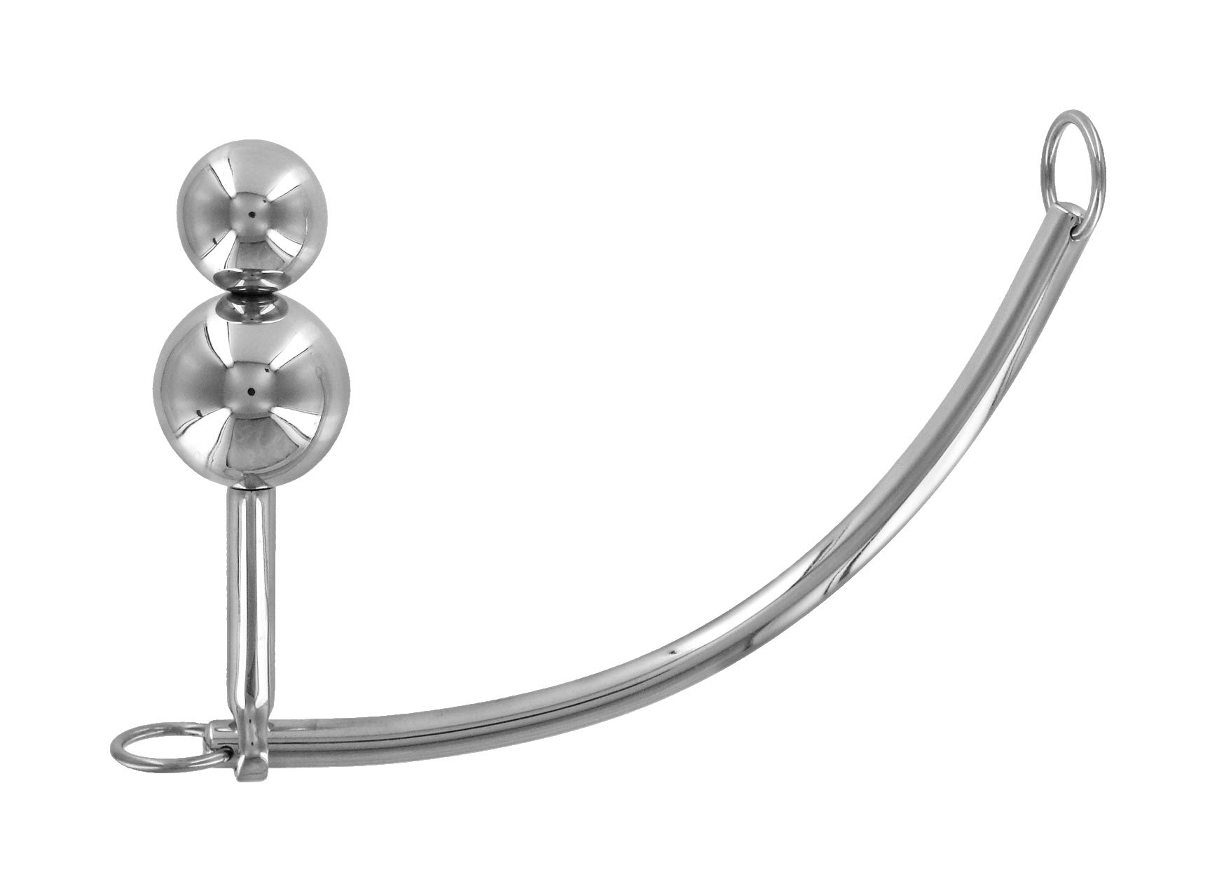 Premium Master Series Duosphere Anal Plug with Bondage Hook - Comfortable & Safe for Beginners & Experts - Perfect for BDSM, Couples Play & Solo Exploration