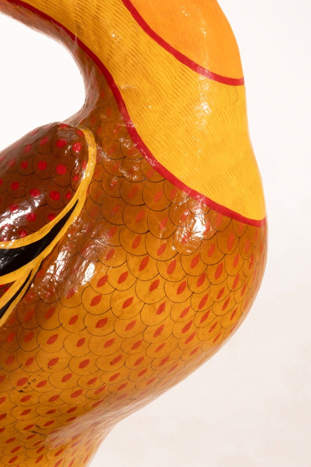 Sergio Bustamante Signed Pelican Sculpture - Hand Painted Modernist Paper Mache Artwork | Unique Home Decor & Collector's Piece for Living Room, Office or Gallery Display