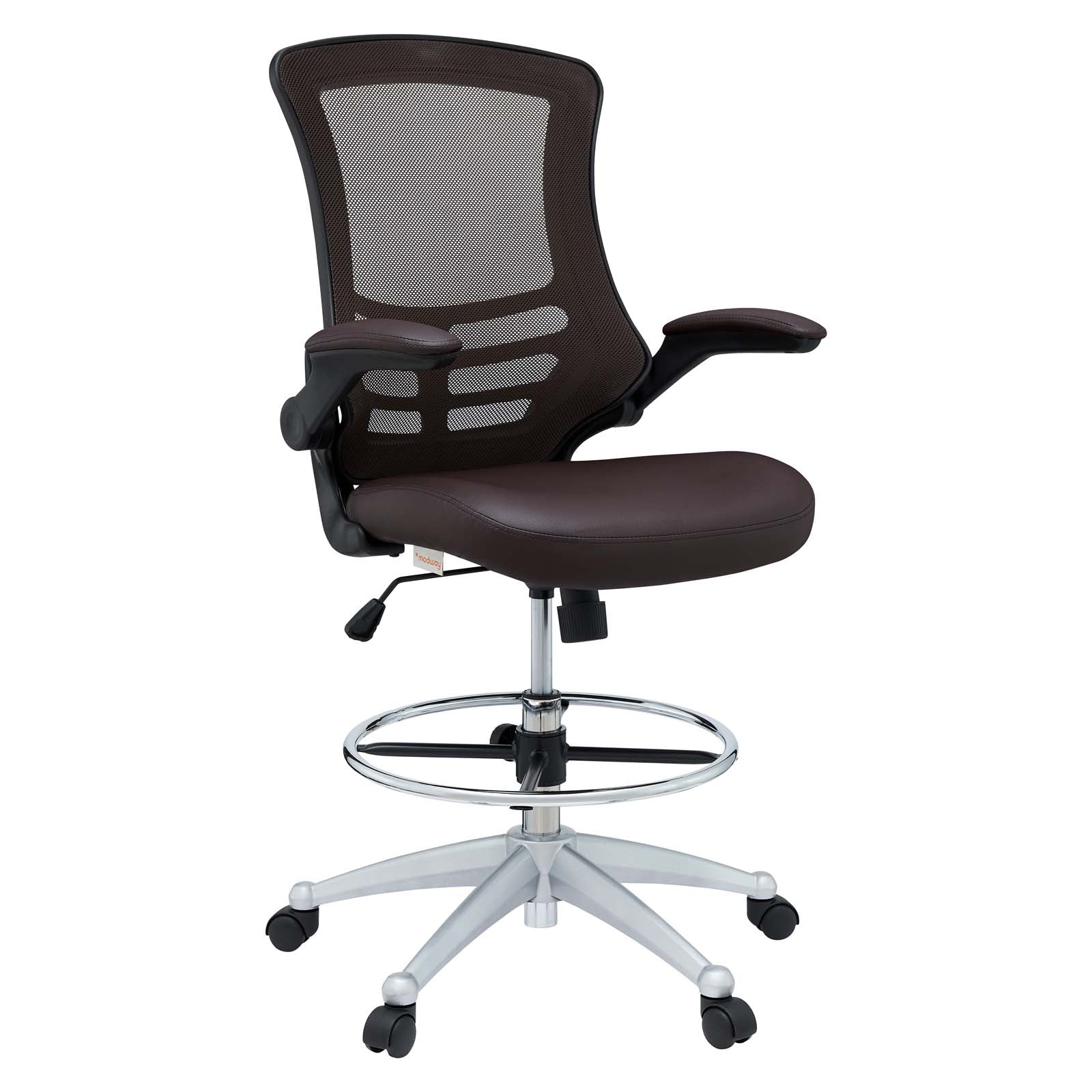 Ergonomic Vinyl Drafting Chair with Adjustable Height - Perfect for Architects, Designers & Home Office Workspaces