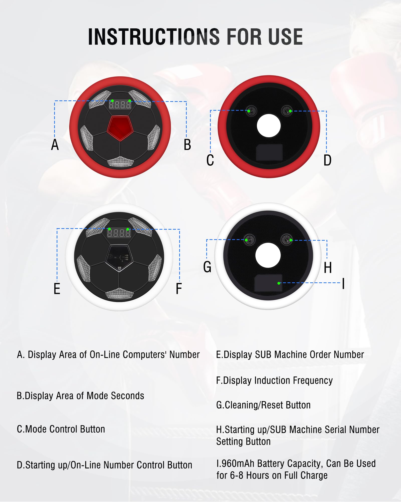 Reaction Training Lights - 6+1 LED Speed & Agility Training Equipment for Football, Boxing, Fitness | Sports Training Lights for Coaches, Gyms & Athletes | Improve Reflexes for Football Drills, Boxing Combos & Workout Sessions