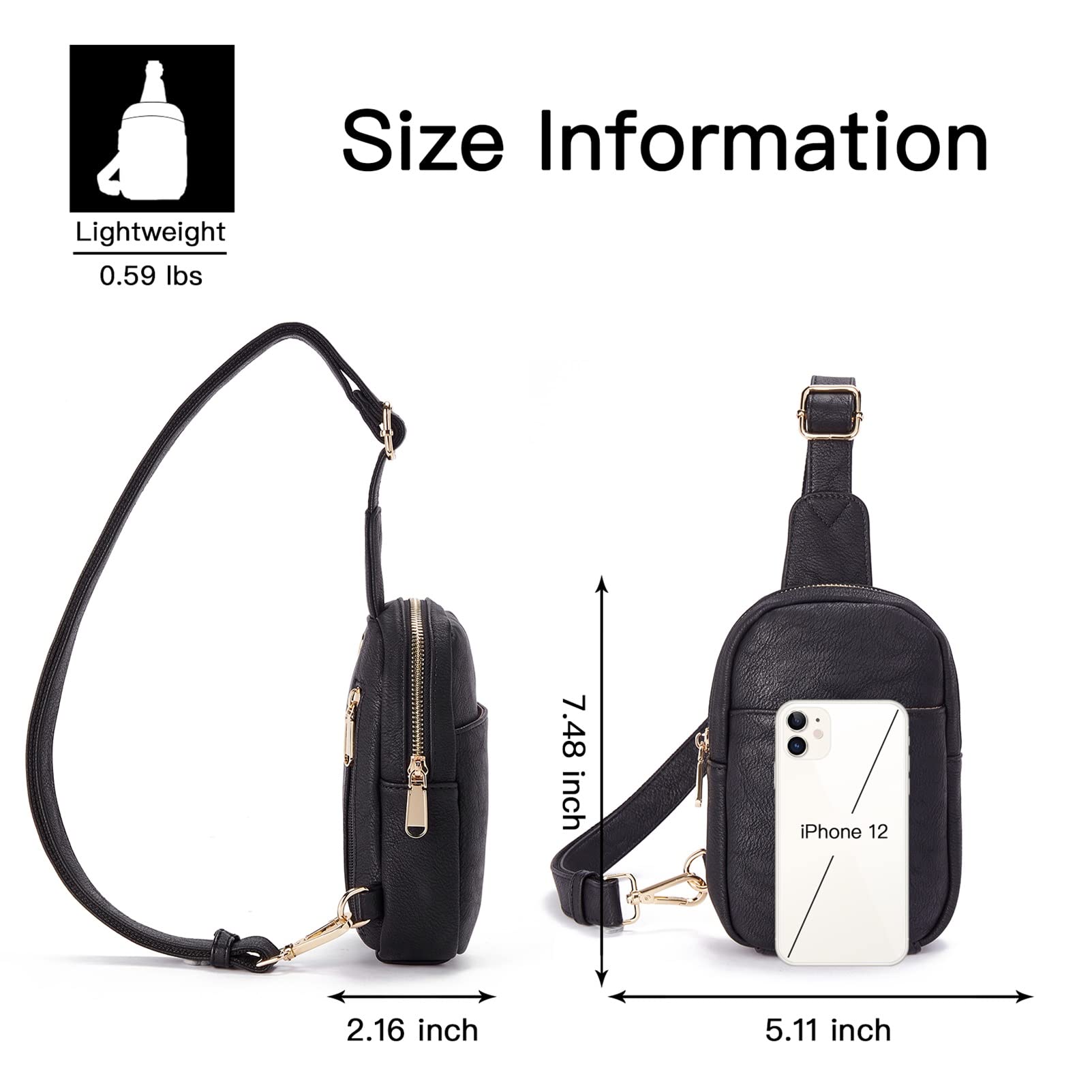 Telena Women's Crossbody Sling Bag - PU Leather Shoulder Bag & Small Casual Daypack for Everyday Use, Travel, Work & Shopping
