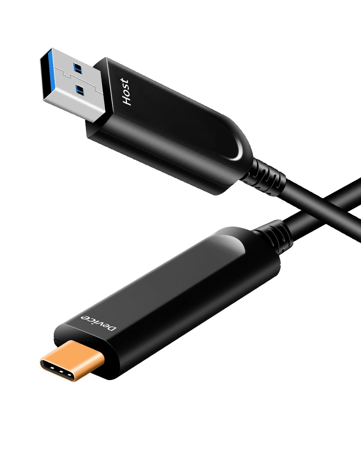 High-Speed 33ft USB A to USB C Cable 10Gbps USB 3.2 Gen 2 - Fiber Optic Charging & Data Sync for Webcam, Camera, VR Headset, Projector - Perfect for Home Office, Gaming & Entertainment Setup