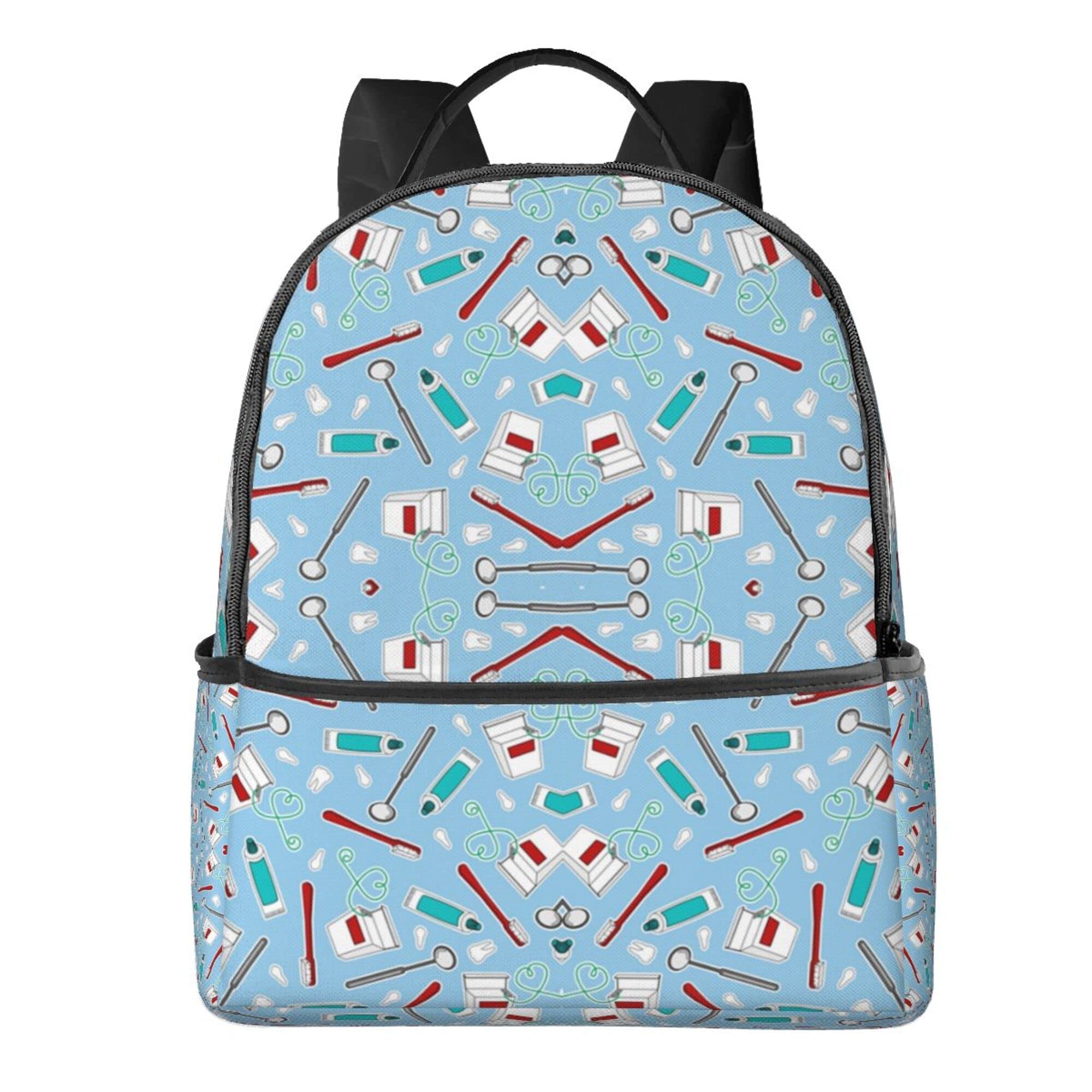Cute Dentist Print Backpack for Women & Men - School & Travel Use