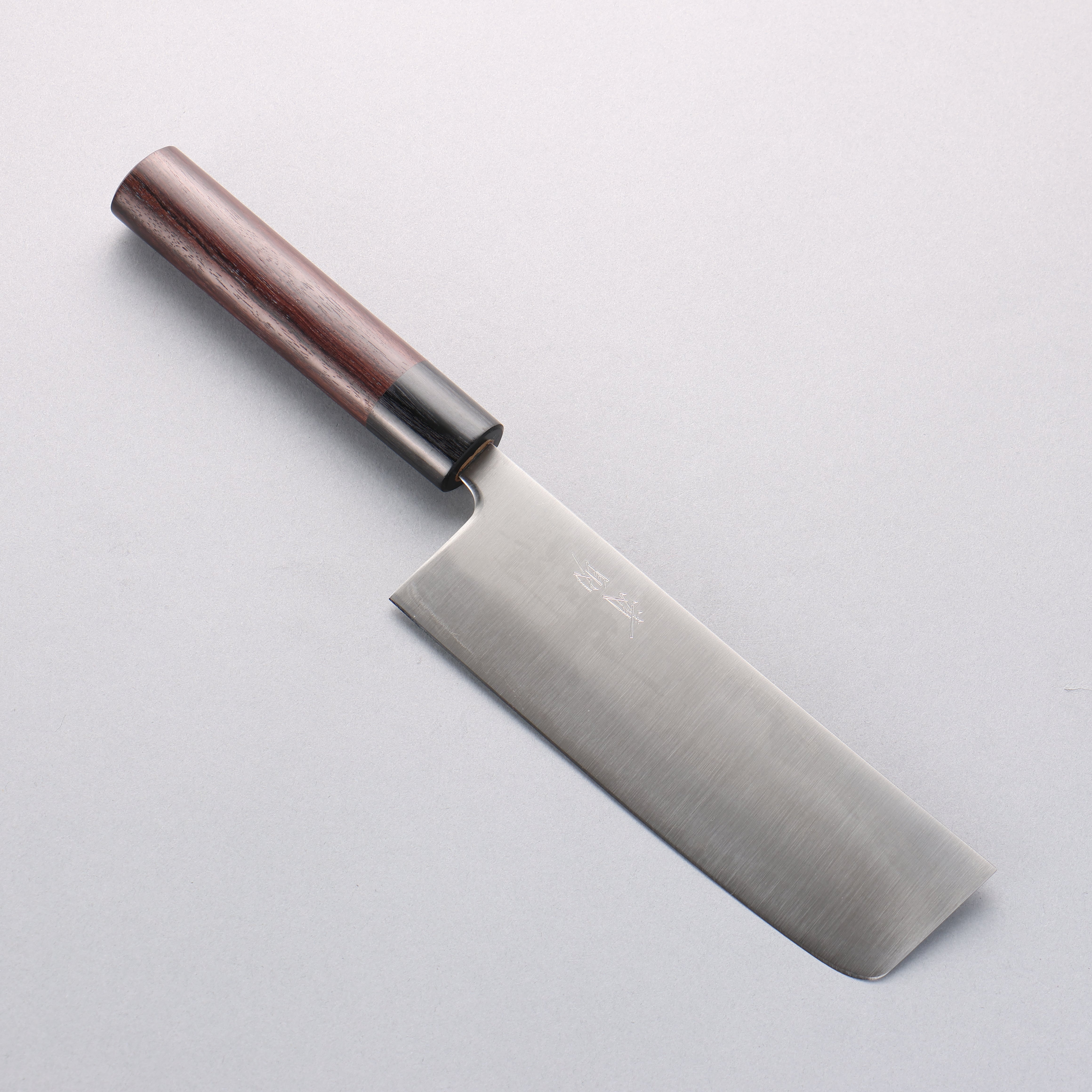 Premium Seisuke Blue Super Nakiri Knife 165mm - Japanese Chef Knife with Rosewood Handle & Black Pakka Wood Ferrule - Perfect for Sushi, Vegetables & Precision Cutting