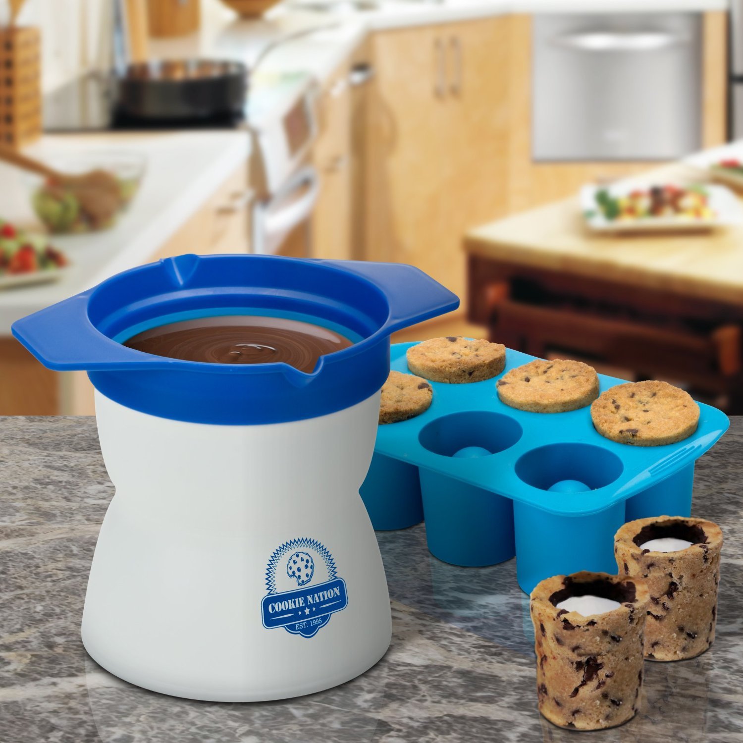 CNB-1SM Milk and Cookie Shot Maker Set - 6-Piece Multicolor Baking Kit for Fun Dessert Cups | Perfect for Parties, Holidays & DIY Treats at Home