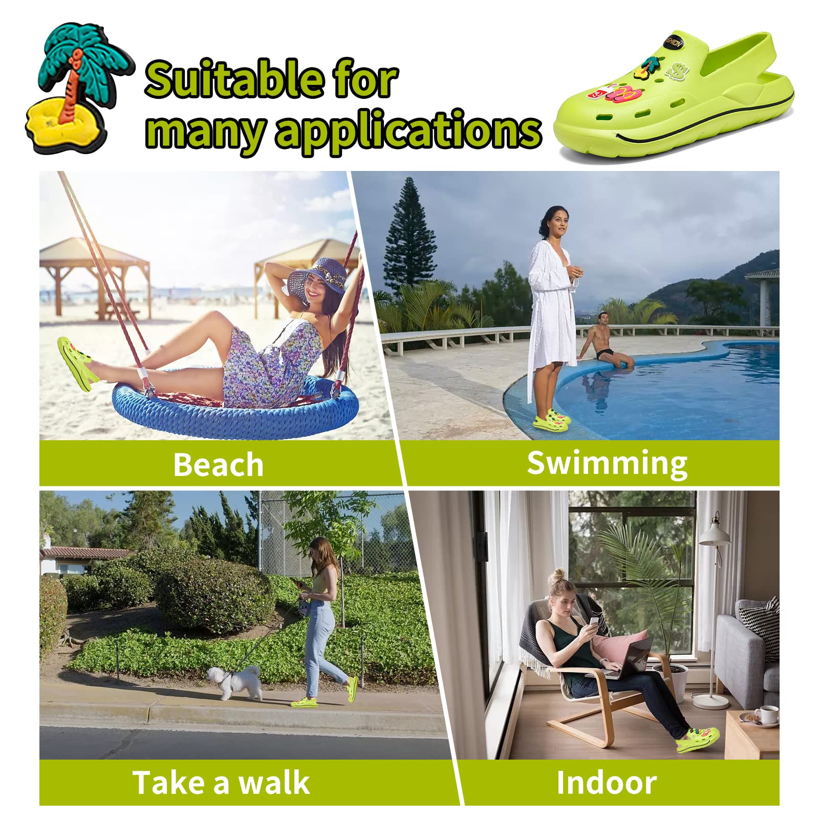 **Breathable Unisex Garden Clogs - Comfortable Slip-On Beach Sandals for Women & Men | Perfect for Summer, Gardening, Poolside & Outdoor Activities**