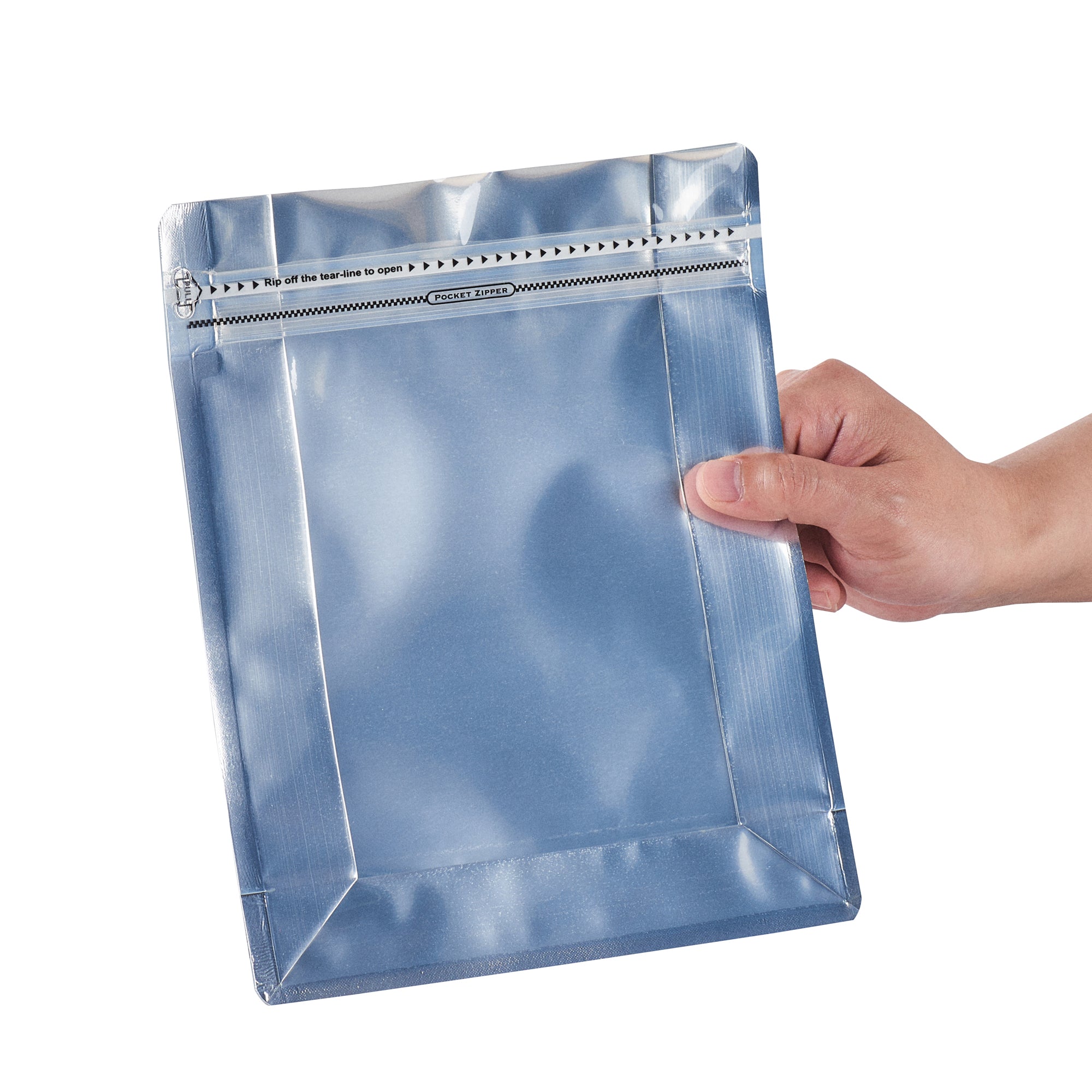 Premium White Plastic Large Snack Bags - Double Seal, Rip Lock & Heat Sealable (9.5