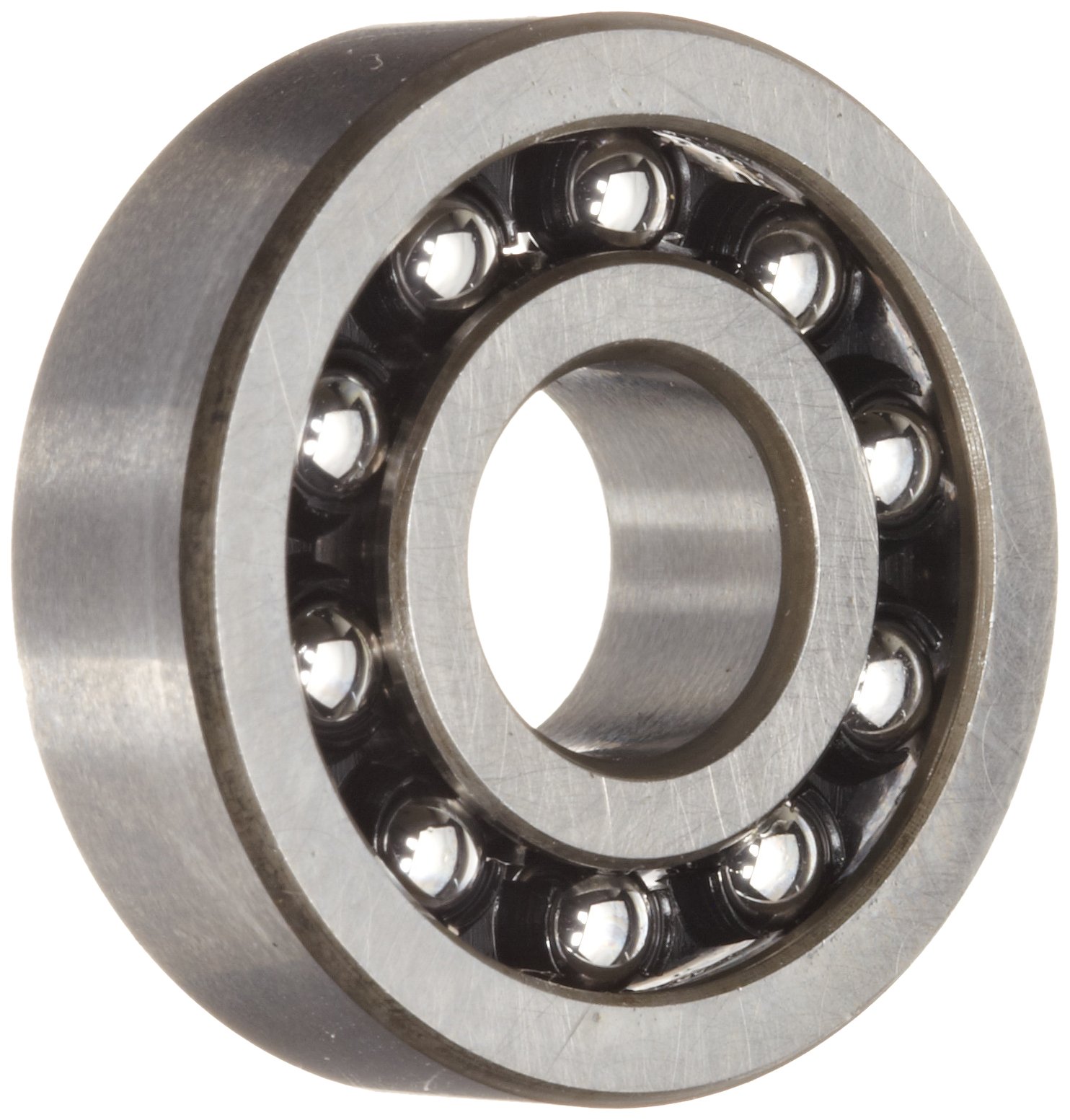 2211TV-C3 Double Row Self-Aligning Ball Bearing - Open Type with Polyamide/Nylon Cage - C3 Clearance - Metric Size 55mm ID x 100mm OD x 25mm Width - 7500 RPM - Ideal for Industrial Machinery, Conveyors, and High-Speed Applications