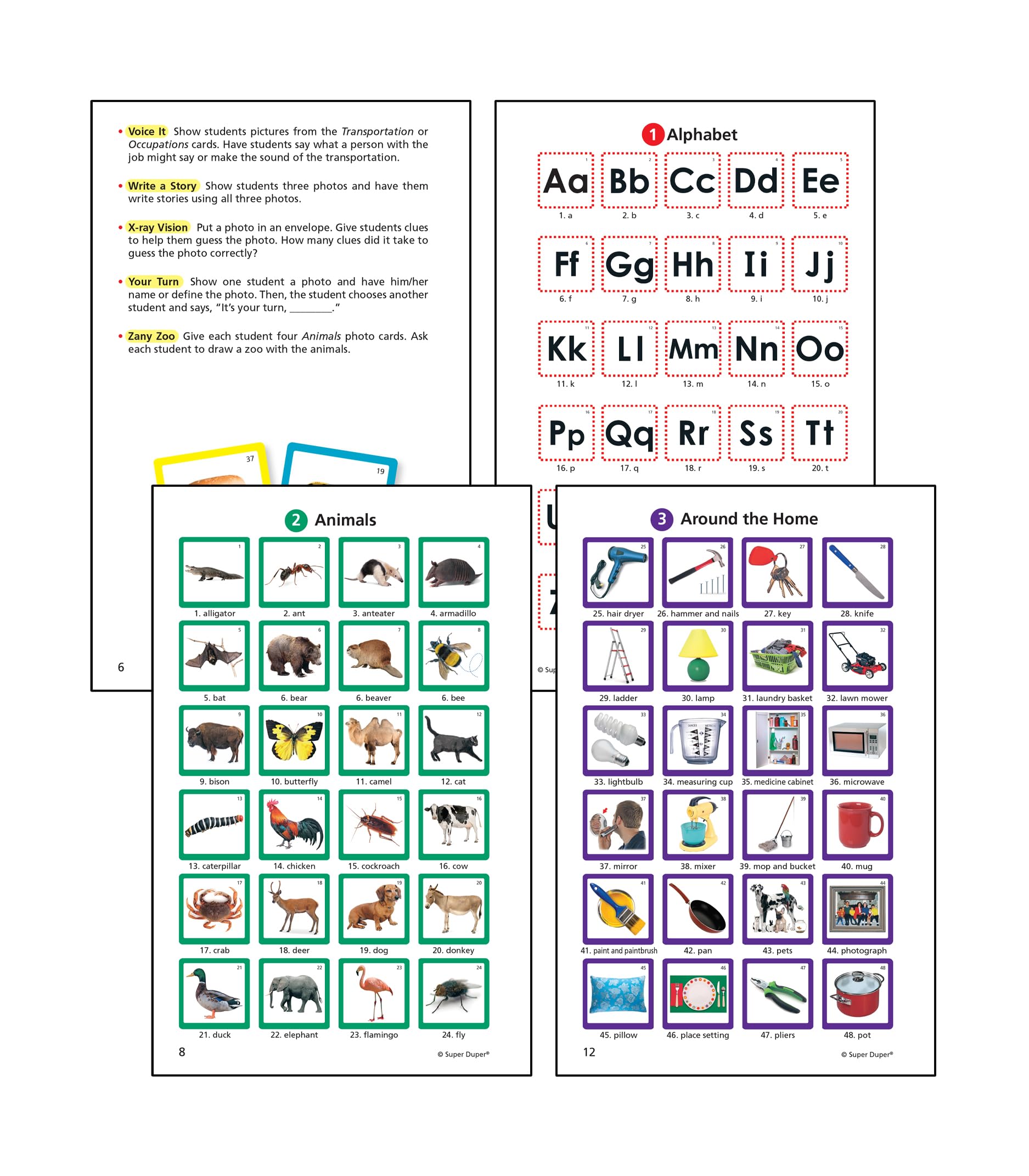 Super Duper Publications | Mini Vocabulary Nouns Photo Flash Cards | Educational Learning Resource for Kids | Perfect for Homeschooling, ESL & Speech Therapy