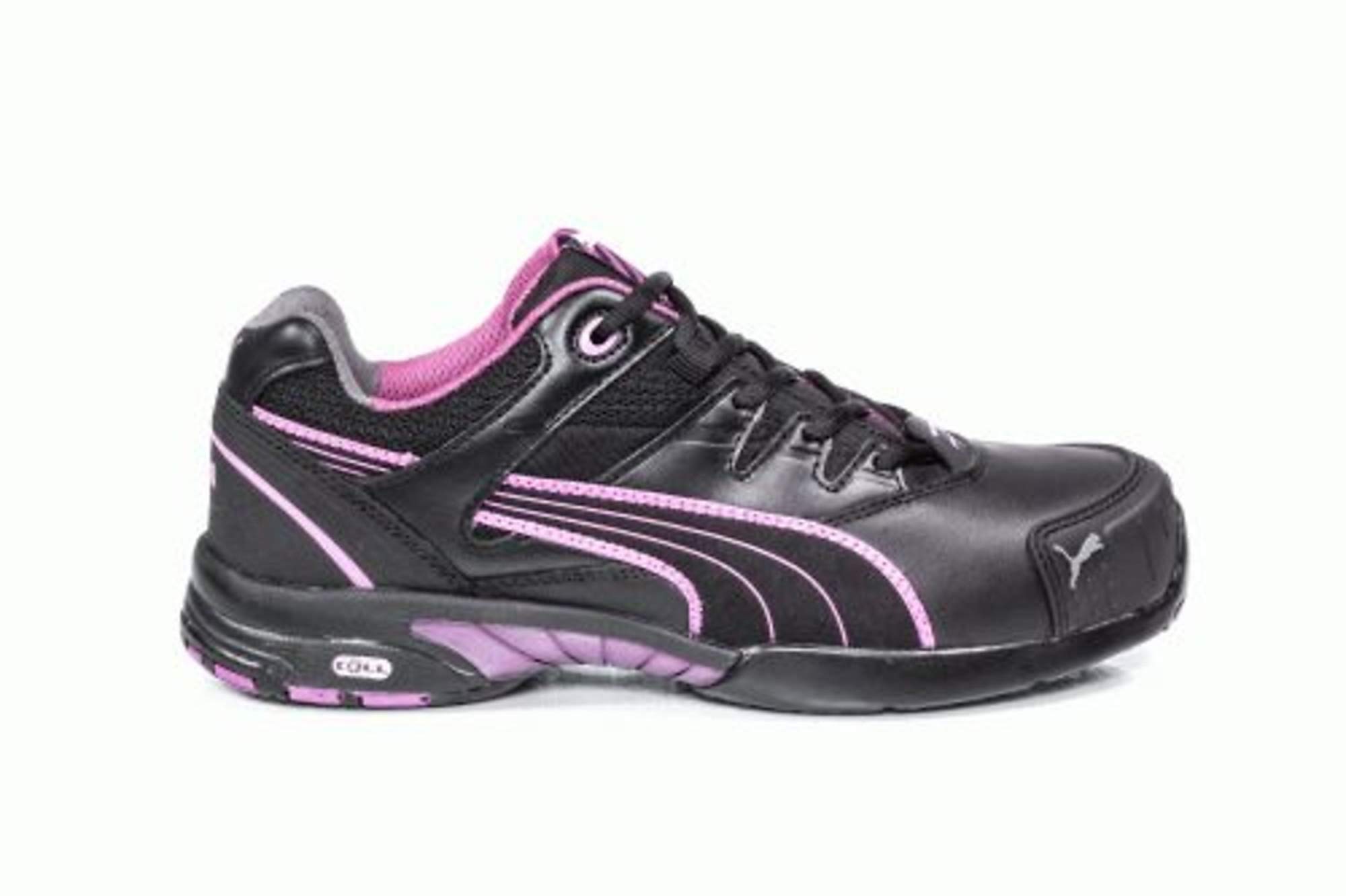 PUMA Women's Safety Leather Stepper Low SD Shoes - Non-Slip Work Shoes for Nurses, Chefs & Restaurant Workers - Comfortable Slip-Resistant Leather Sneakers for Healthcare & Food Service Professionals