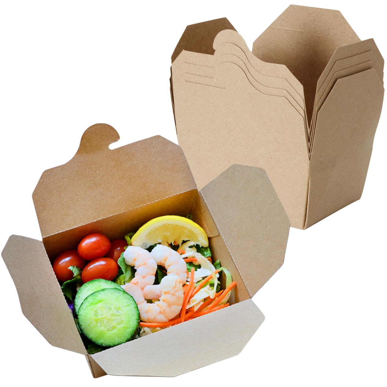 Youngever 50-Pack 26oz Disposable Food Containers - Eco-Friendly Takeout Boxes for Restaurants & Catering