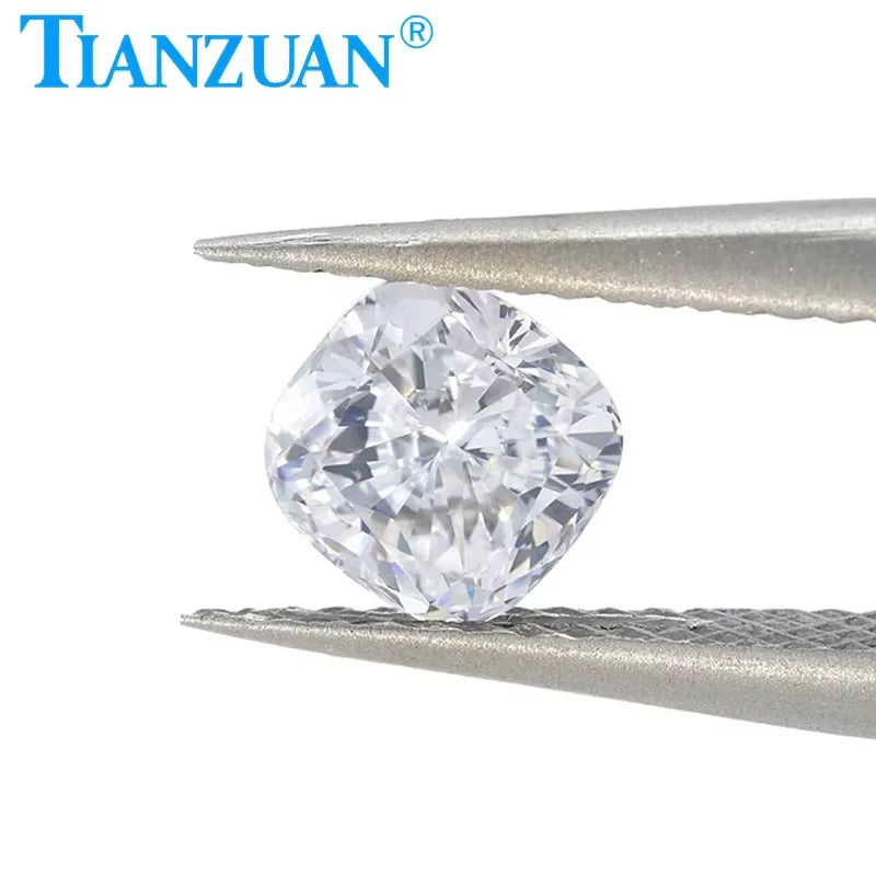 Lab Grown Diamond HPHT Cushion Cut D Color VVS1/VS1 2EX Loose Gemstone with GEMID Certification - Perfect for Engagement Rings, Jewelry Making & Custom Designs