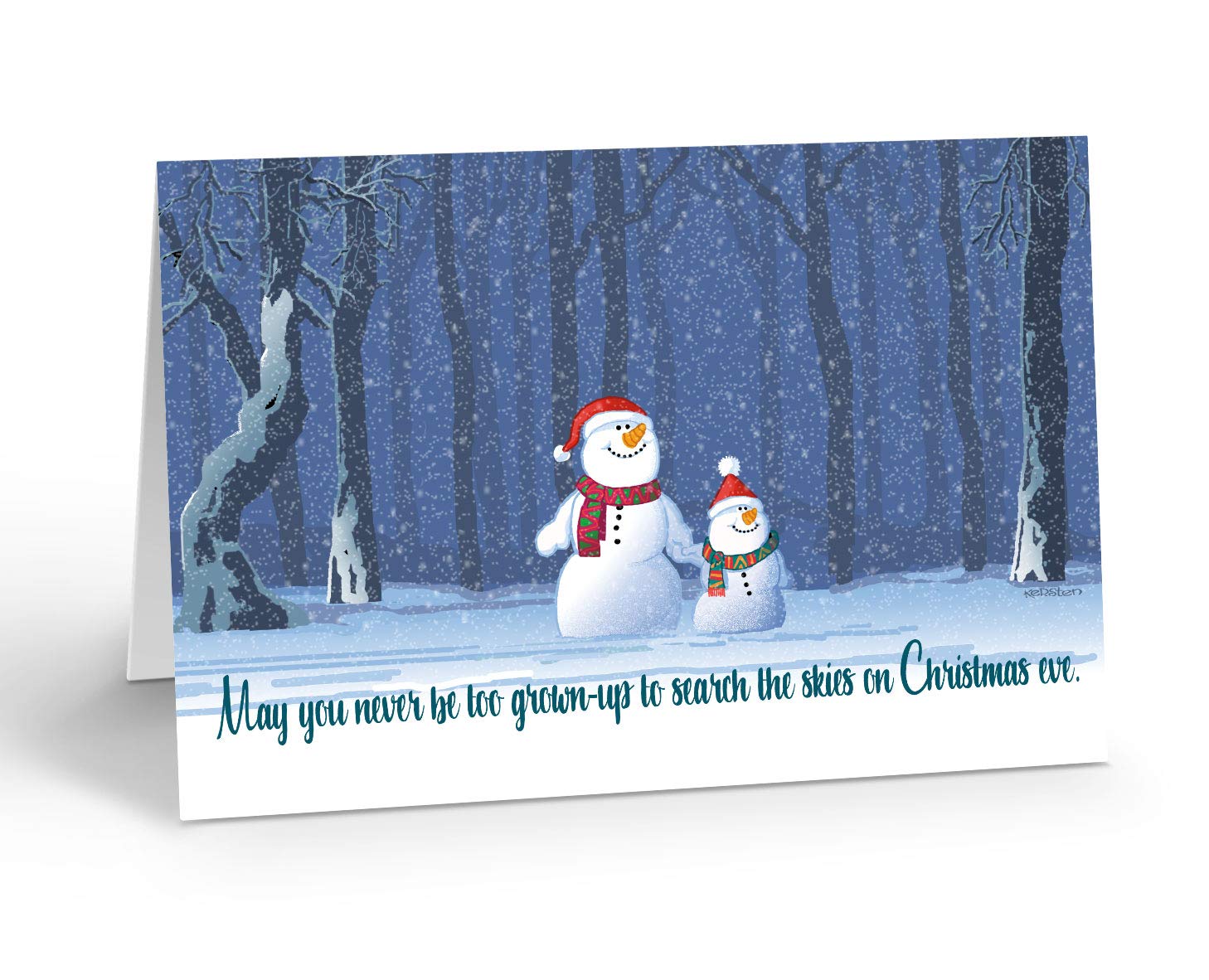 Stonehouse Collection Winter Christmas Cards - 18 Snowman & Forest Holiday Greeting Cards with Envelopes | Perfect for Christmas Gifts, Holiday Parties & Festive Home Decor