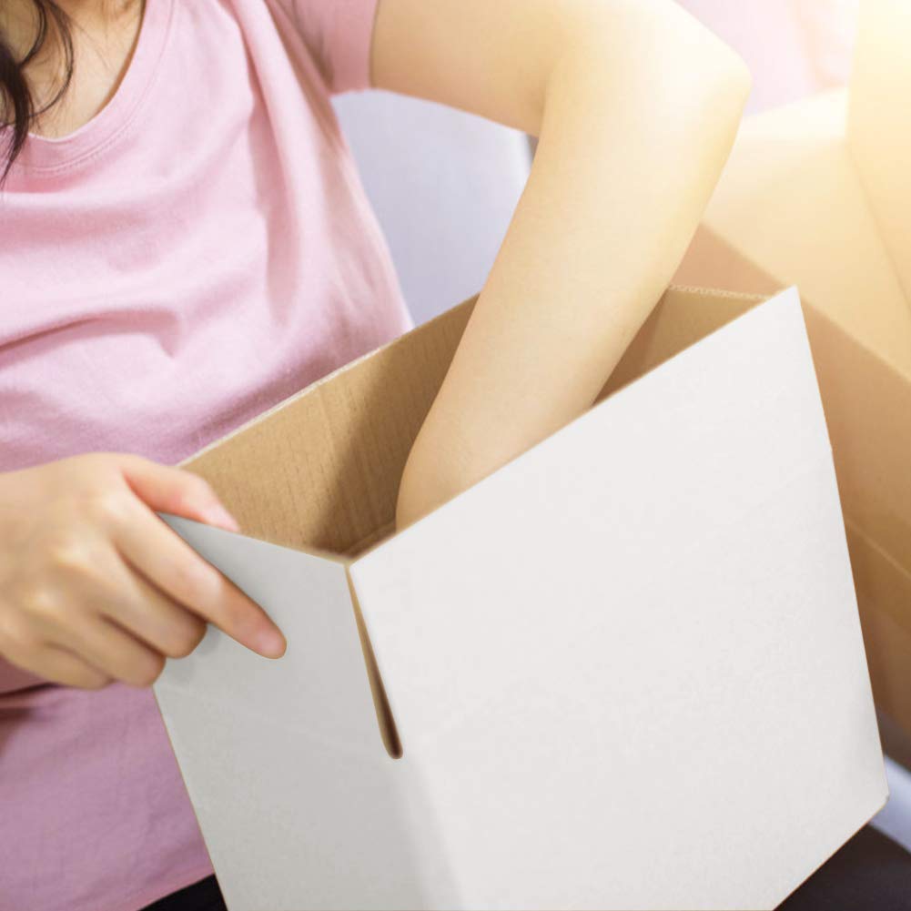 5x5x5 Small Shipping Boxes - White Packing Boxes for Ecommerce