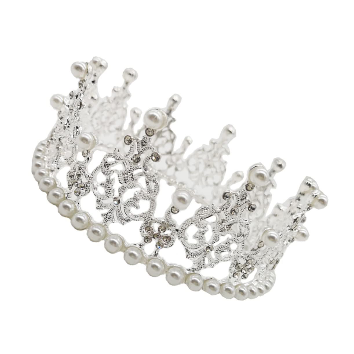FRCOLOR Wedding Tiara Headpiece for Bride & Kids - Pearl & Crystal Bridal Crown, Fairy Princess Hair Accessories (2 Pcs) - Perfect for Weddings, Prom, Pageants & Special Occasions