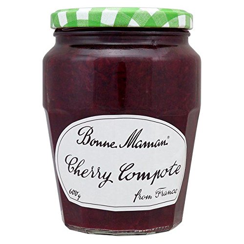Bonne Maman Cherry Compote 600g - Pack of 2 | Delicious French Fruit Spread for Breakfast, Desserts & Baking | Premium Quality Cherry Preserves