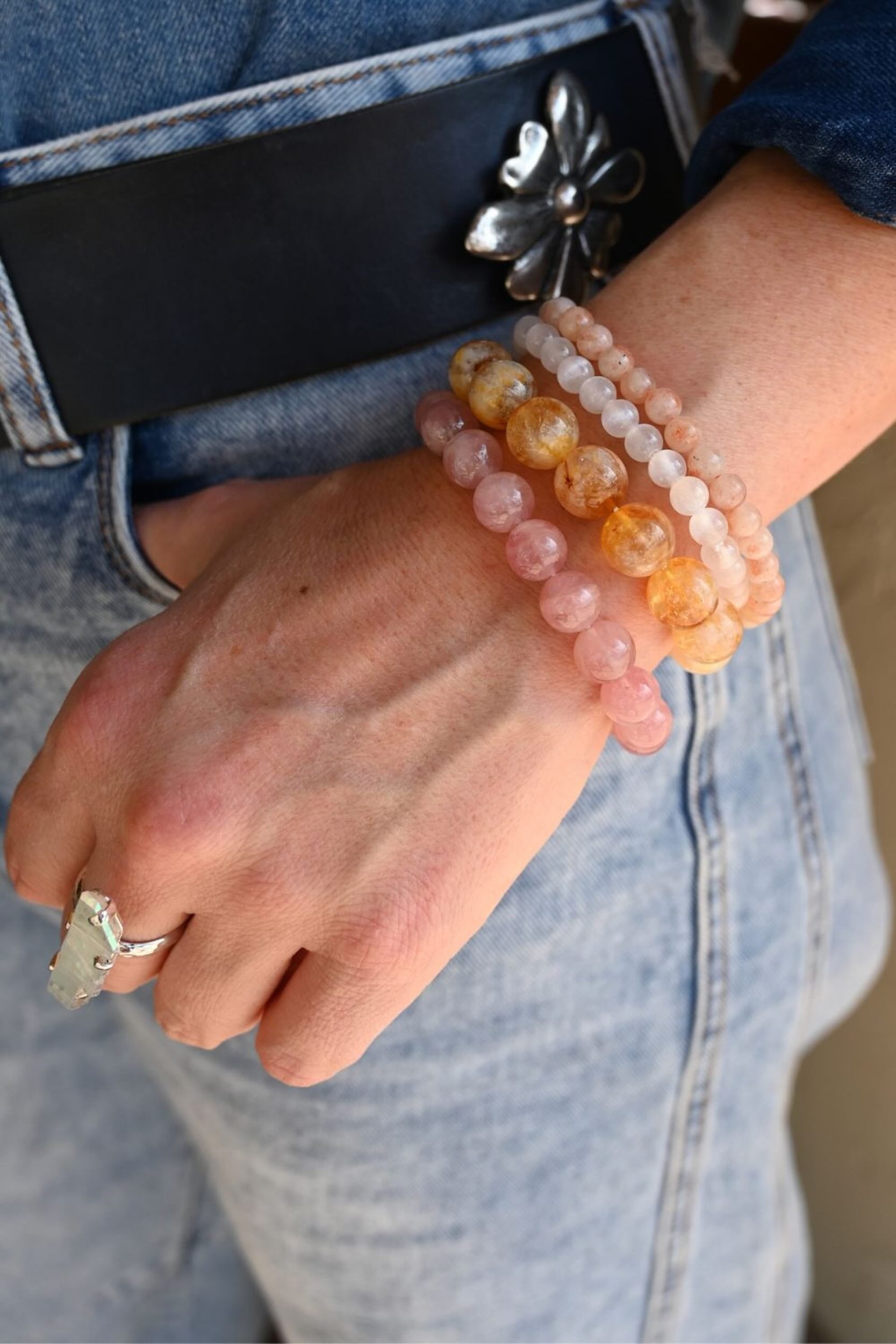 Make Love Not War Bracelet Stack - Peace & Love Beaded Bracelets for Women & Men - Boho Hippie Friendship Jewelry - Perfect for Festivals, Gifts & Everyday Wear
