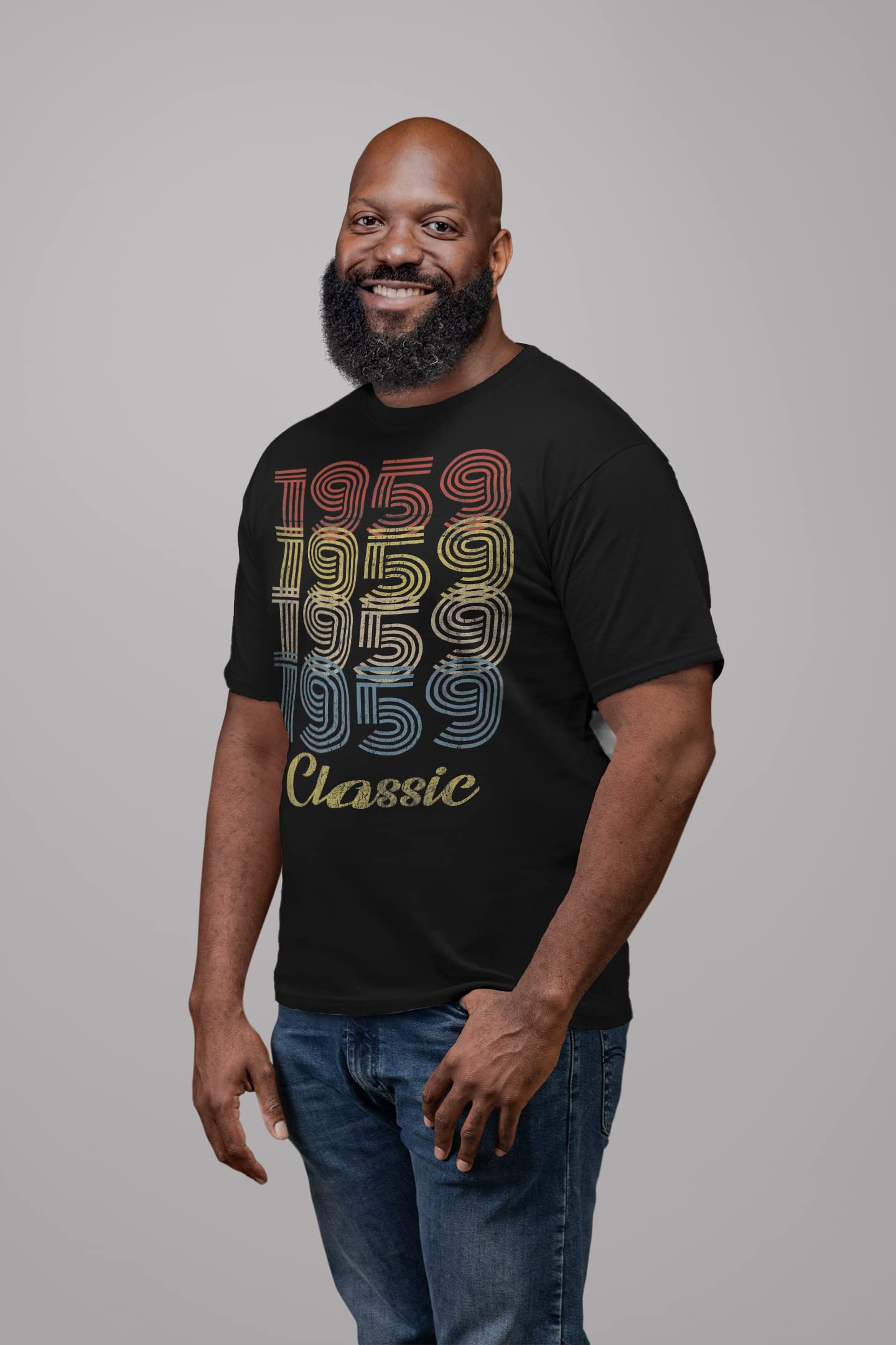 Vintage 1959 Retro 66th Birthday T-Shirt for Men - Classic 66th Birthday Gift Idea - Perfect for 66th Birthday Parties & Milestone Celebrations