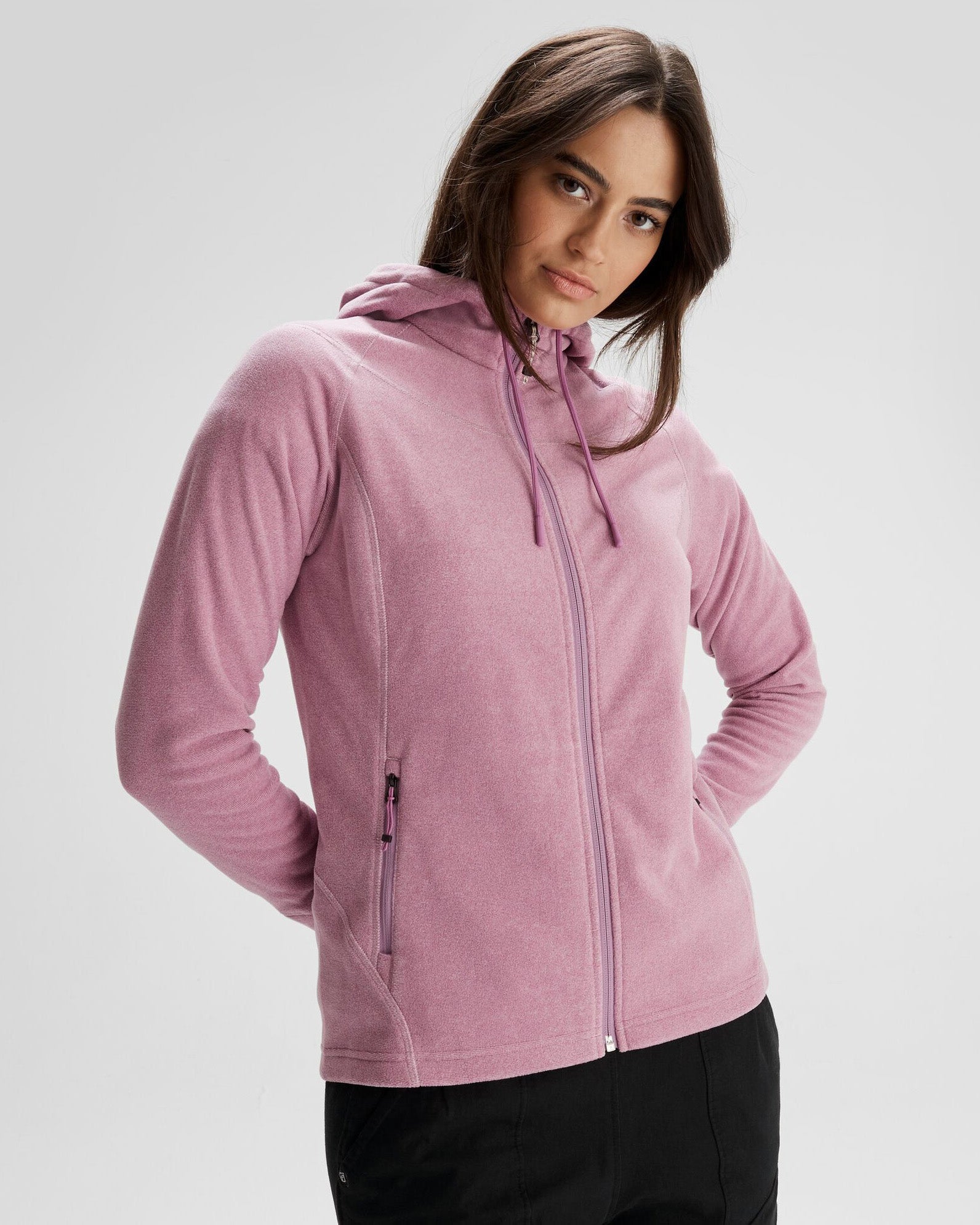 Women's Mt Aspiring Hooded Fleece Jacket - Lightweight Warm Winter Coat for Hiking, Camping & Outdoor Activities