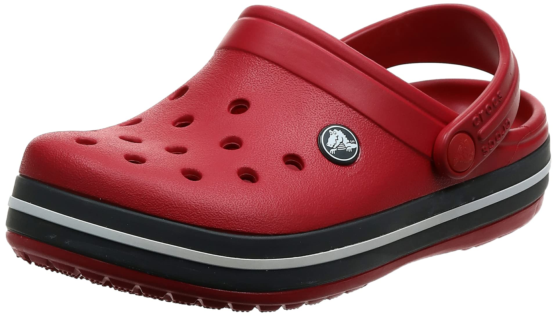 Crocs Kids' Crocband Chevron Beaded Clog - Comfortable Lightweight Slip-On Shoes for Boys & Girls - Perfect for School, Playtime & Beach Days