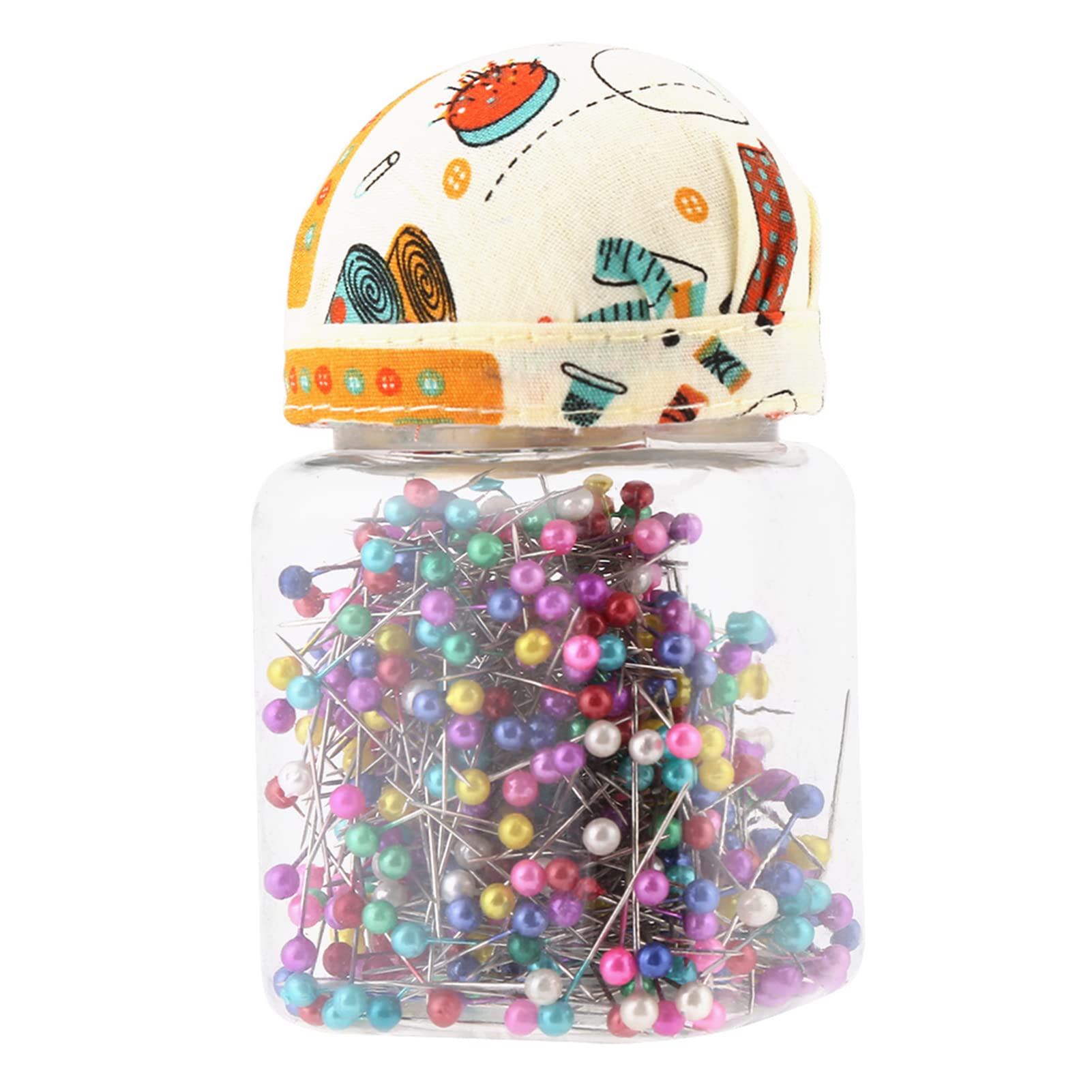 500pcs Round Multi-Color Pearlized Head Pins for Sewing, Quilting & DIY Crafts - Dressmaking Pins in Plastic Bottle - Perfect for Fabric Projects, Scrapbooking & Home Decor