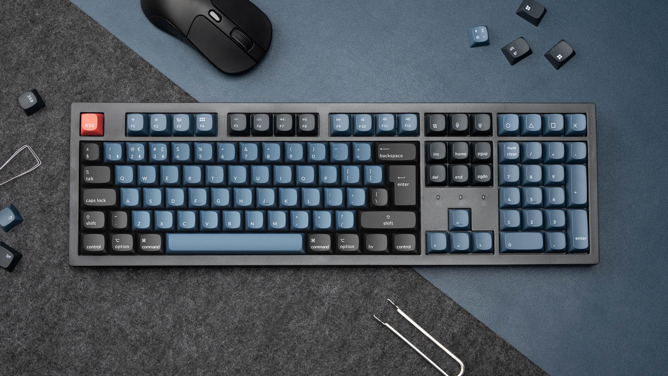 Keychron K10 Pro QMK/VIA Custom Wireless Mechanical Keyboard - Hot-Swappable ISO UK Layout, 108 Keys, RGB Backlit, Red Switch, Bluetooth/USB-C for Mac/Windows/Linux - Perfect for Gaming, Coding & Office Work