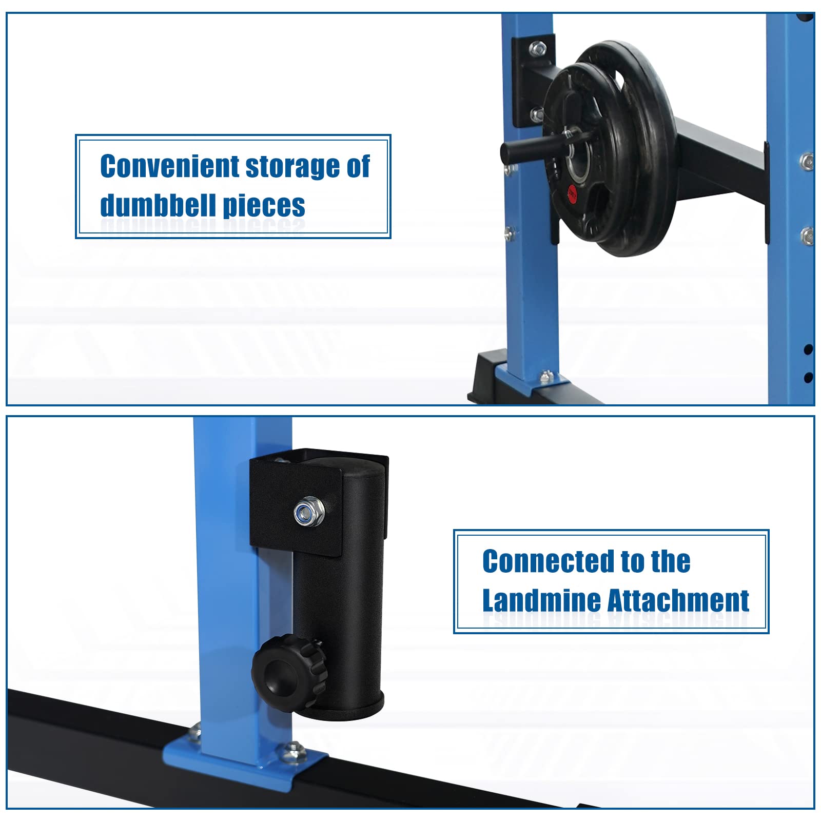 Bongkim Power Rack - Adjustable Squat Stand Cage for Home Gym, 660lb Weight Capacity Strength Training Equipment | Perfect for Squats, Bench Press & Deadlifts in Home Workouts