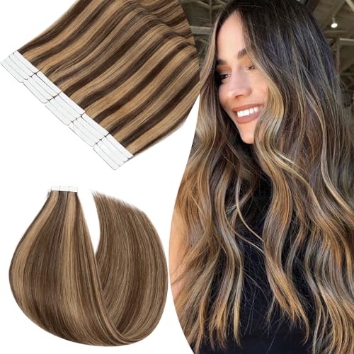 #4/27 Medium Brown mix Dark Blonde
