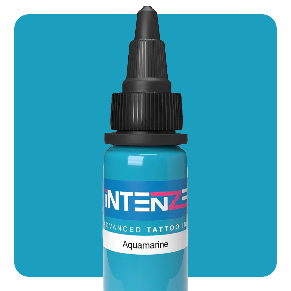 Premium Aquamarine Tattoo Ink by Intenze - Professional Body Art Supplies (1oz/2oz/4oz) - Perfect for Tattoo Artists, Permanent Makeup & Cosmetic Tattooing