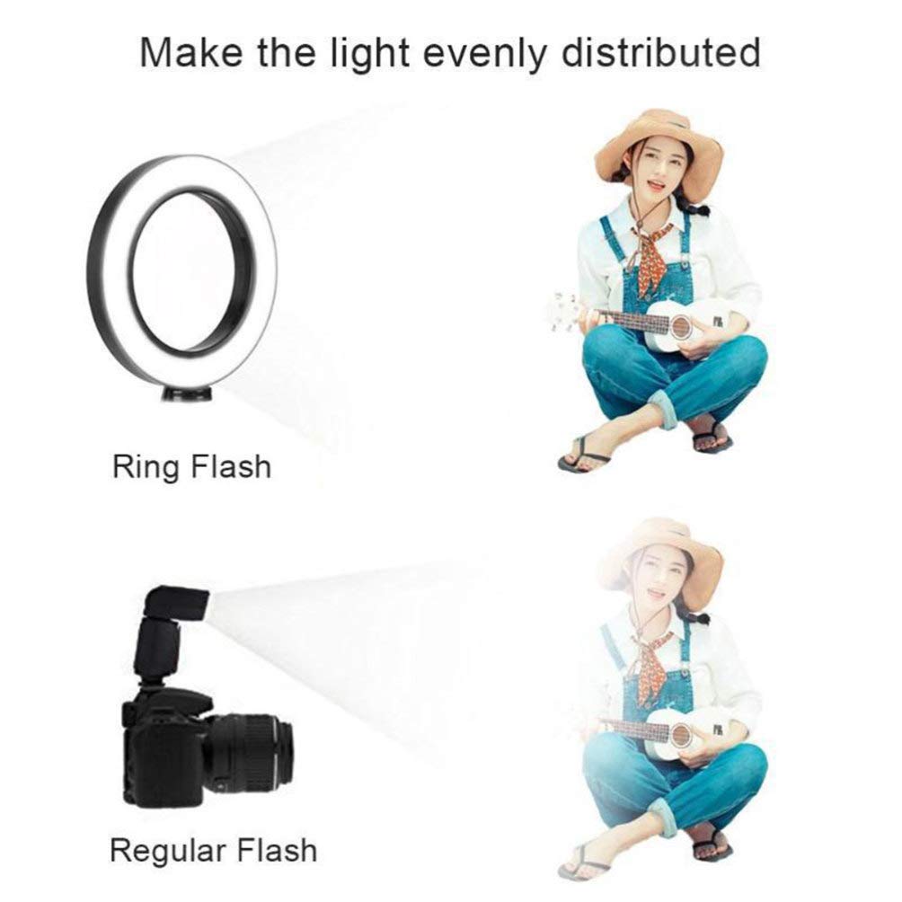 Hemobllo Live Stream Phone Holder with LED Ring Light - Adjustable Tripod Stand for Makeup, Selfie, and Video Calls - Perfect for TikTok, YouTube & Instagram Content Creation