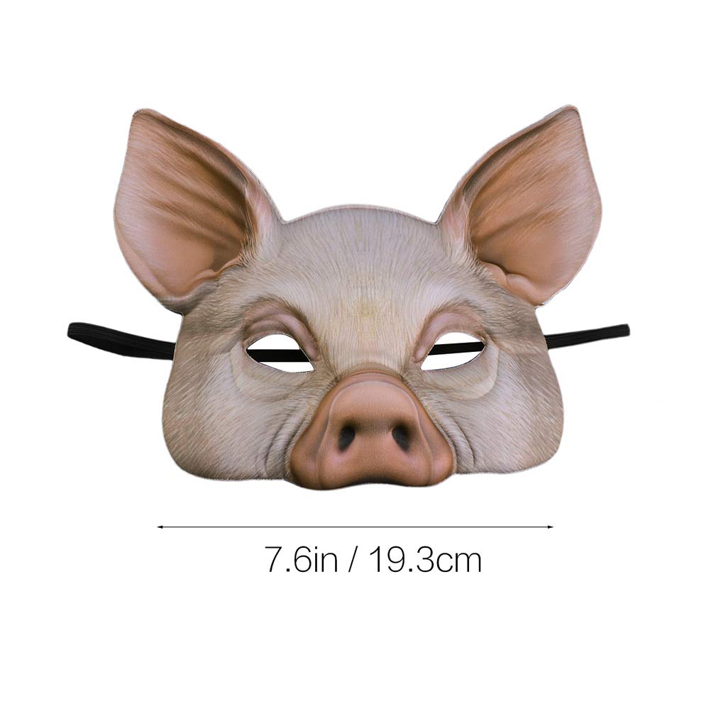 Halloween Half Face Pig Mask - Animal Cosplay Costume Accessory for Parties, Festivals & Masquerade Balls | Perfect for Halloween, Cosplay Events & Themed Parties