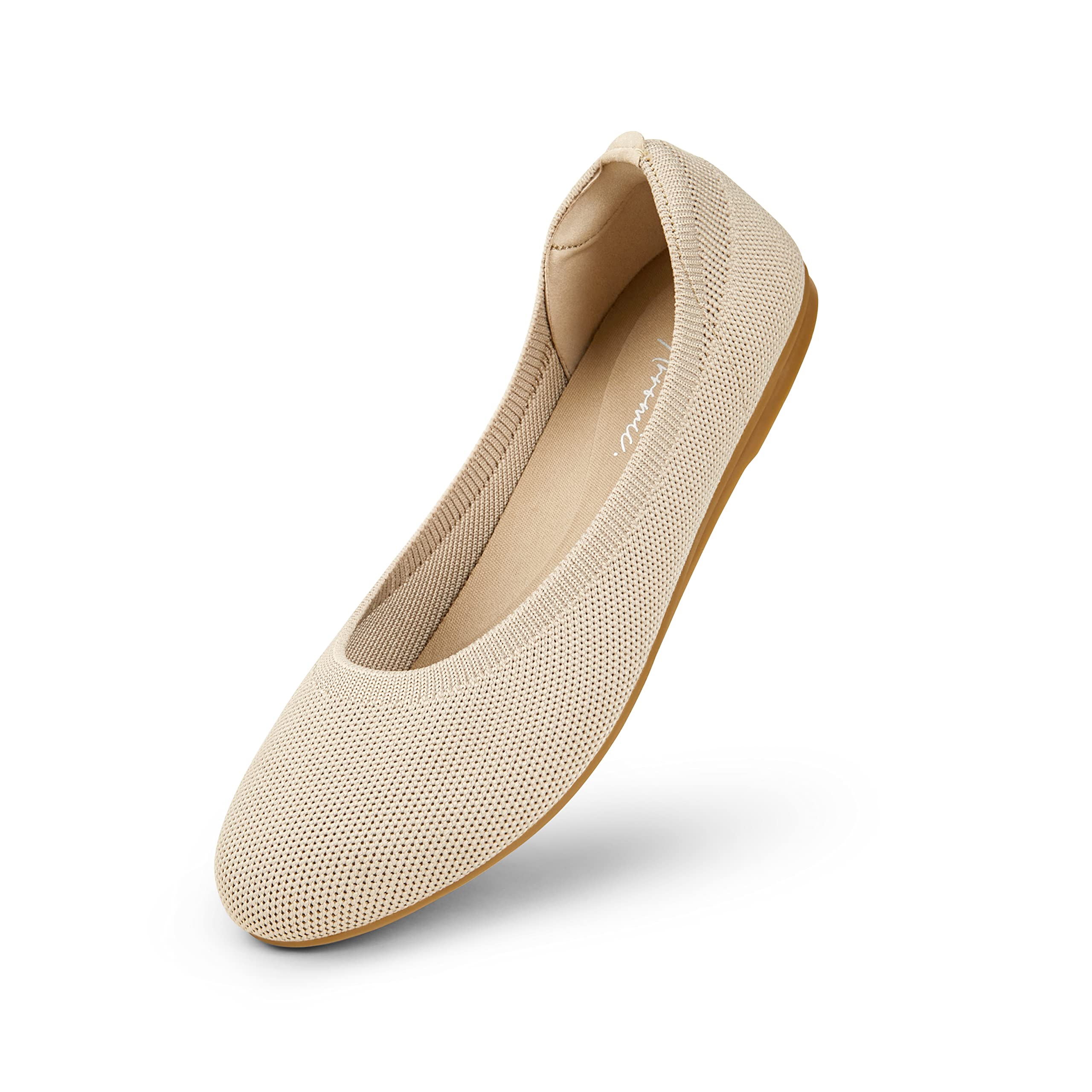 Arromic Women's Washable Knit Ballet Flats - Comfortable Round Toe Slip-On Shoes with Heel Cushions for Business Casual, Office, Work & Wedding | Soft Dressy Flats for Everyday Wear, Travel & Professional Occasions