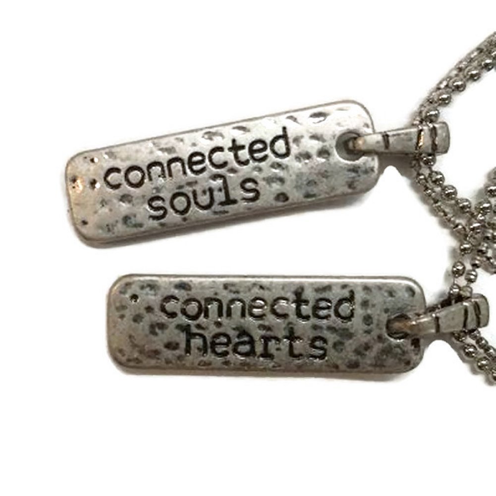 Enesco Soul Chain Sisters Necklace Set - Matching Best Friend Jewelry for Women, Sterling Silver Heart Pendant Necklaces - Perfect for Birthdays, Anniversaries & Sister Gifts