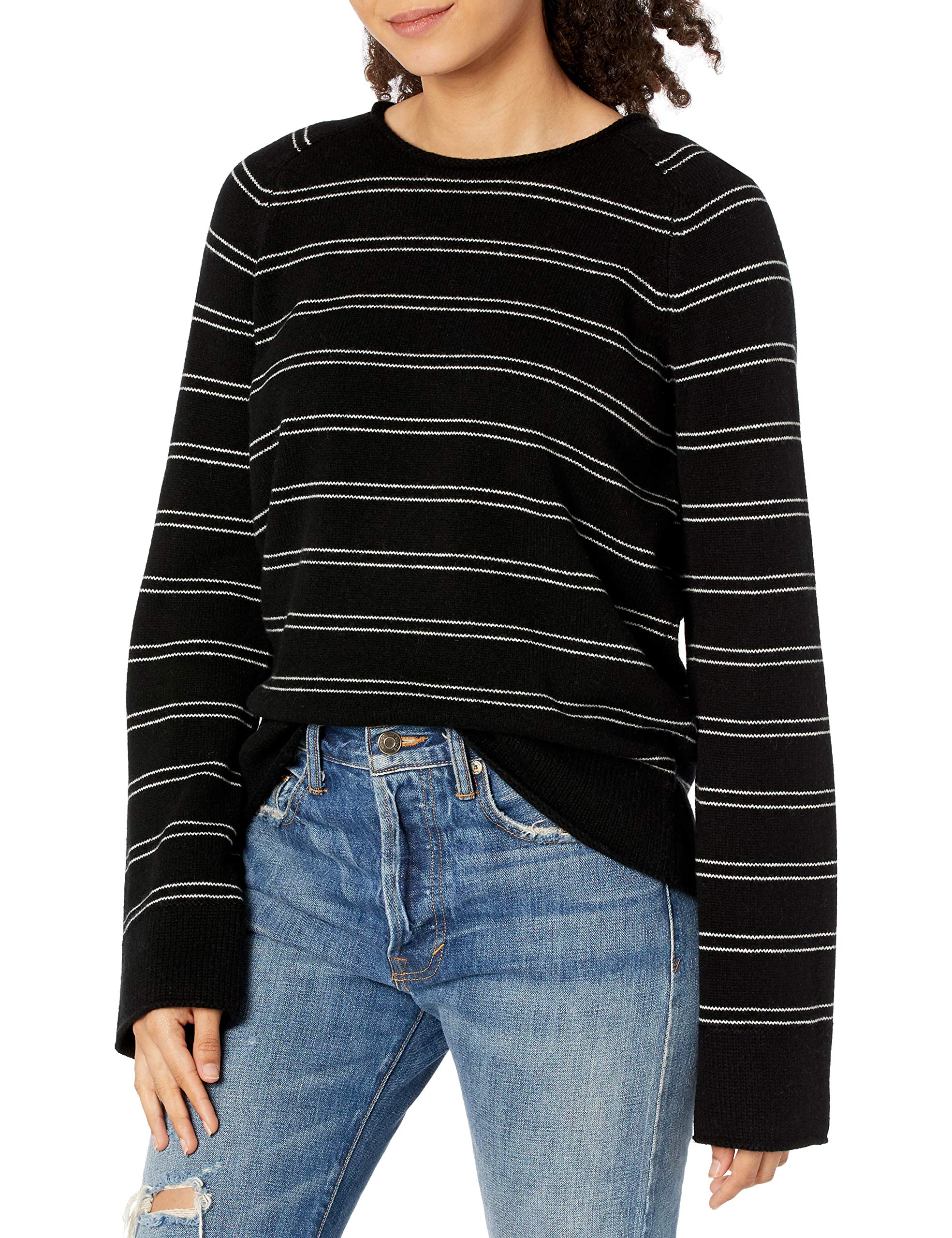 Vince Women's Railroad Stripe Long Sleeve Shirt - Classic Striped Button Down Blouse for Work, Office & Casual Outfits | Perfect for Business Attire, Date Night & Everyday Wear