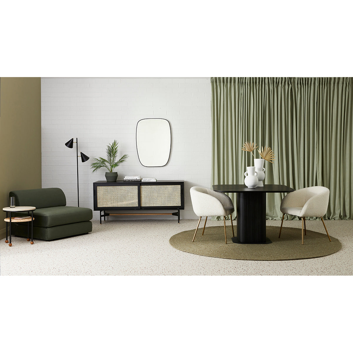 Avalon Boucle Dining Arm Chair - Modern Upholstered Accent Chair for Kitchen, Dining Room, or Office - Comfortable & Stylish Seating Solution