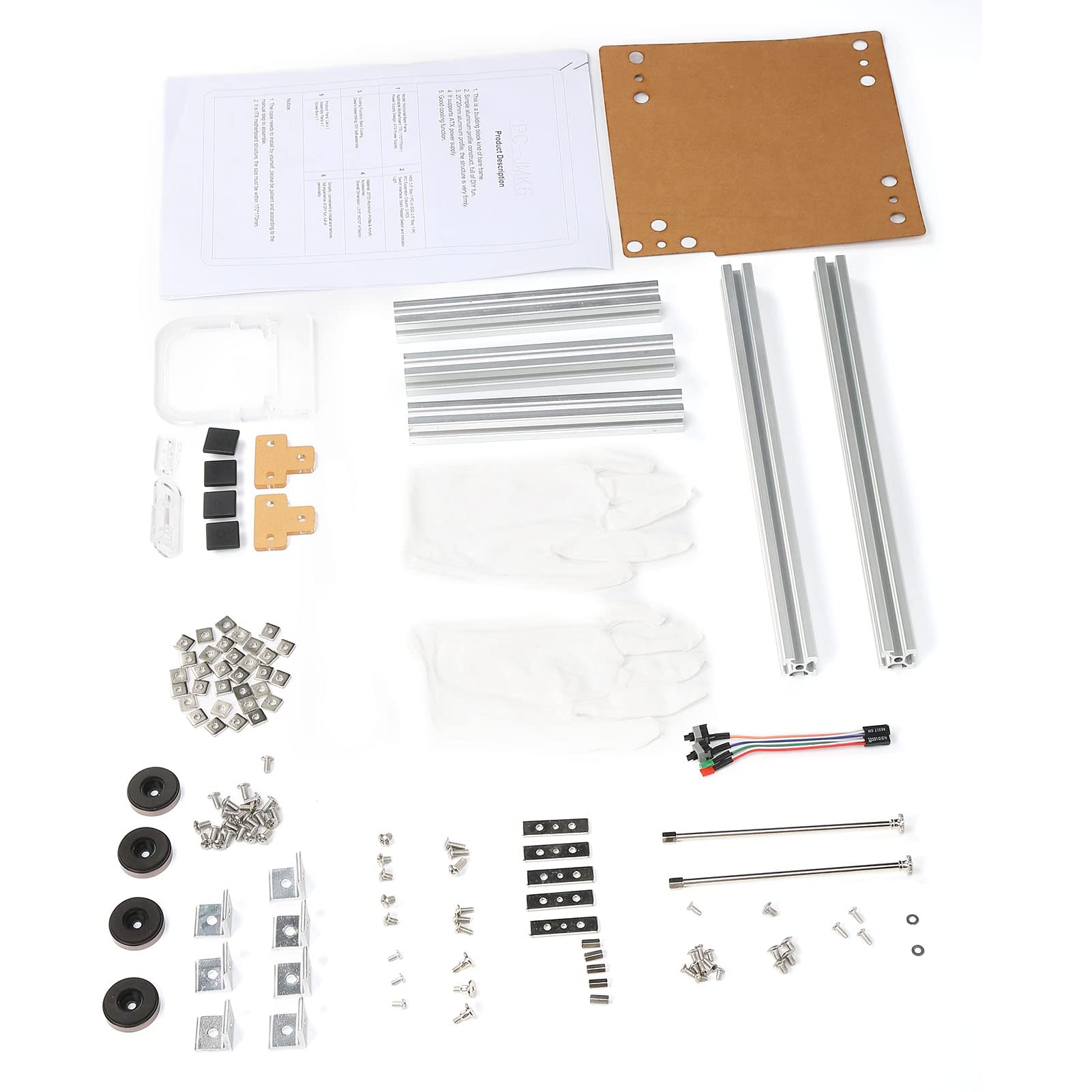 DIY Open Frame PC Case - Aluminum Chassis Bracket for Motherboard & GPU Support | Computer Test Bench for ATX/Mini-ITX | Perfect for PC Building, Modding & Hardware Testing | Home Office & Gaming Setup