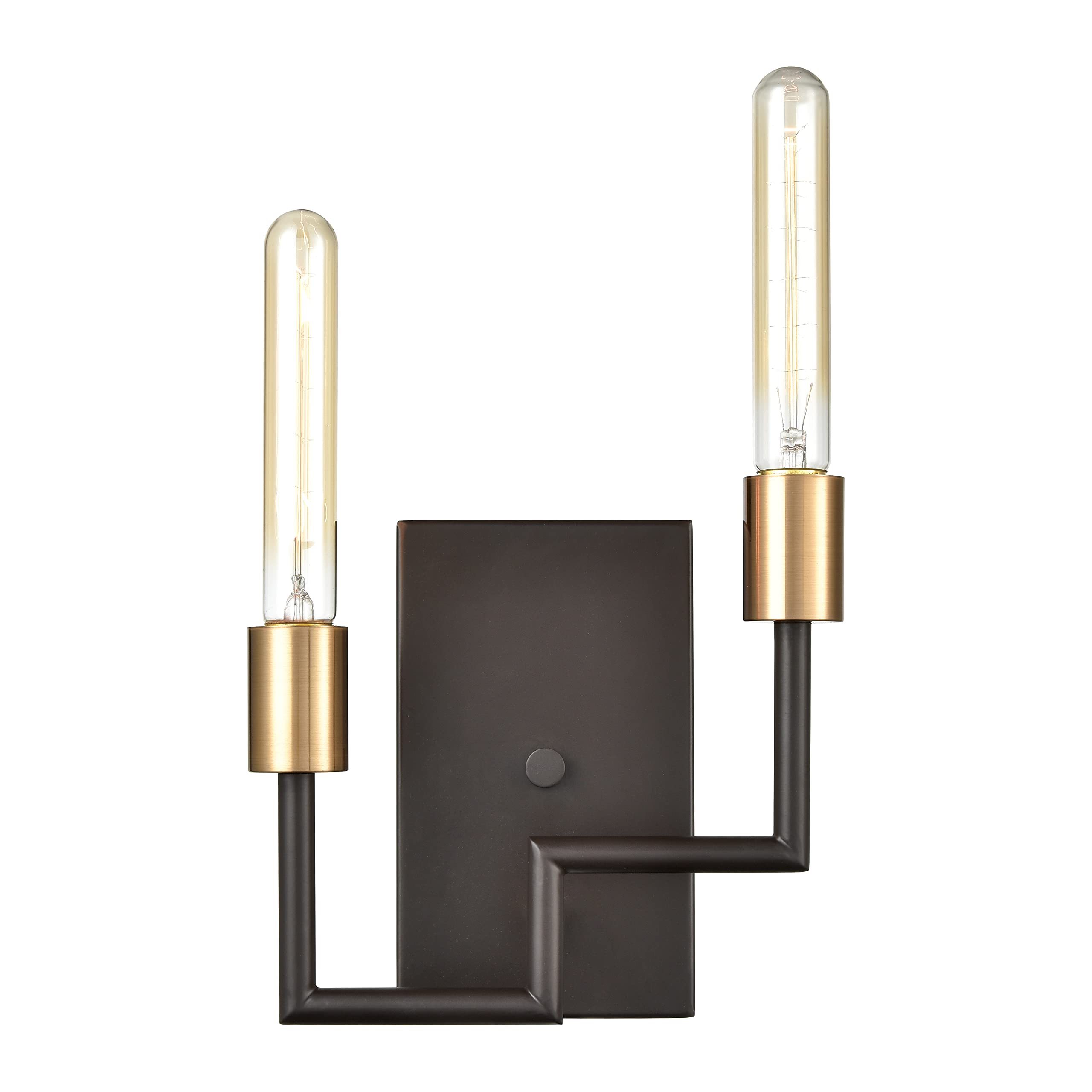 Elk Lighting Congruency 2-Light Wall Sconce in Oil Rubbed Bronze - Modern Wall Light Fixture for Bedroom, Living Room & Hallway Lighting