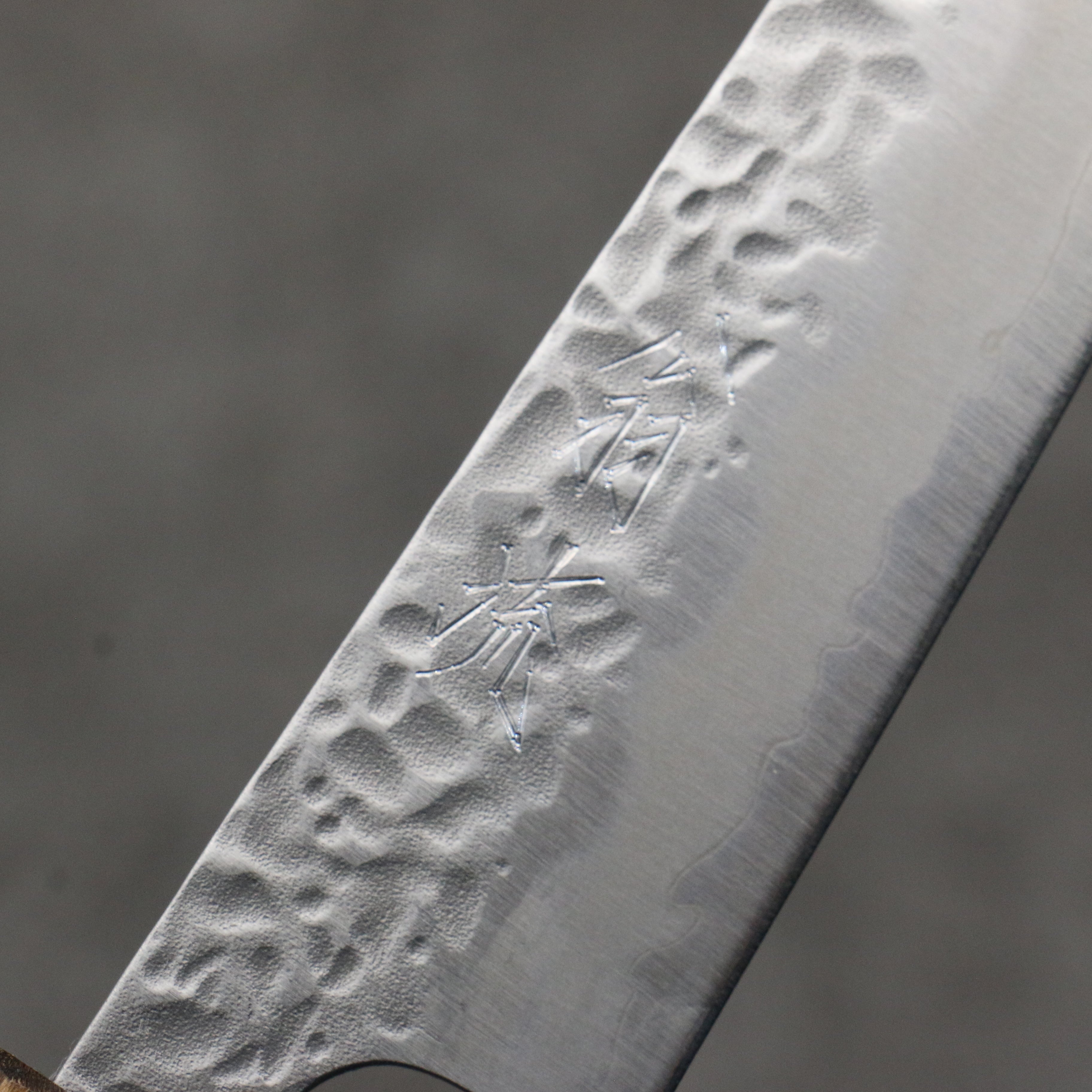 Oul White Steel No.1 Hammered Petty Utility Knife 135mm with Oak Handle - Perfect for Home Cooking, Slicing, and Precision Cutting