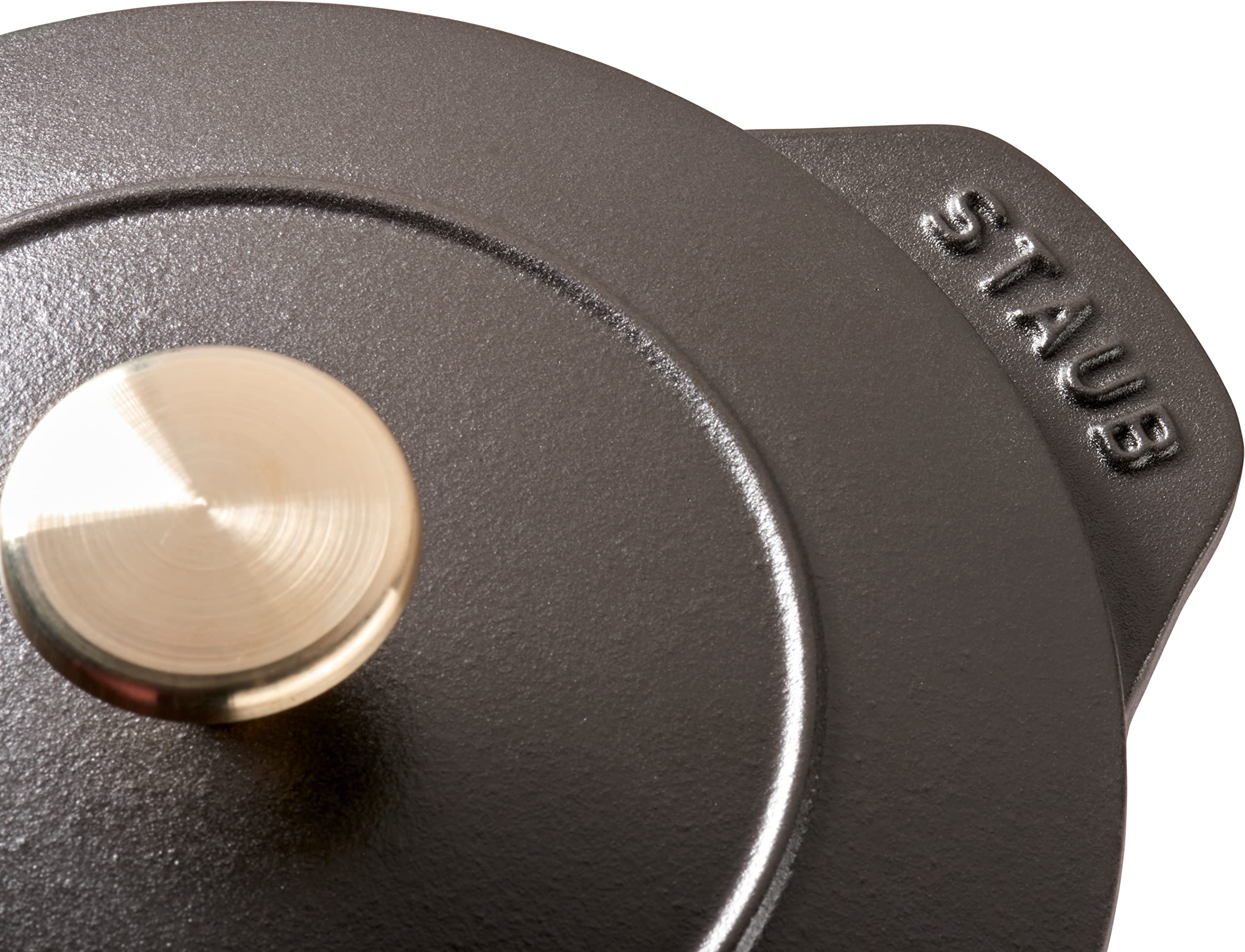 Staub 1.5 Quart Cast Iron Dutch Oven - Premium Matte Black French Cookware, Made in France | Perfect for Baking, Braising & Slow Cooking Soups