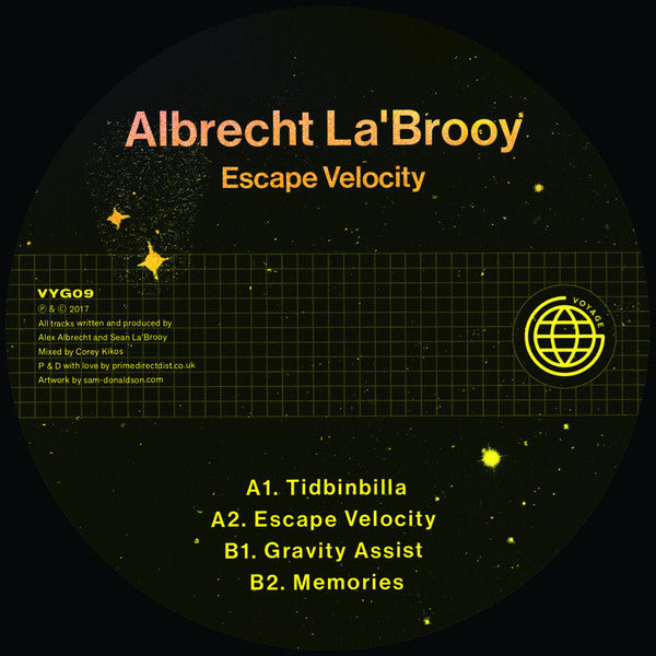 Albrecht La'Brooy – Escape Velocity Vinyl Record | Voyage Recordings VYG09 | Ambient Electronic Music for Relaxation & Meditation