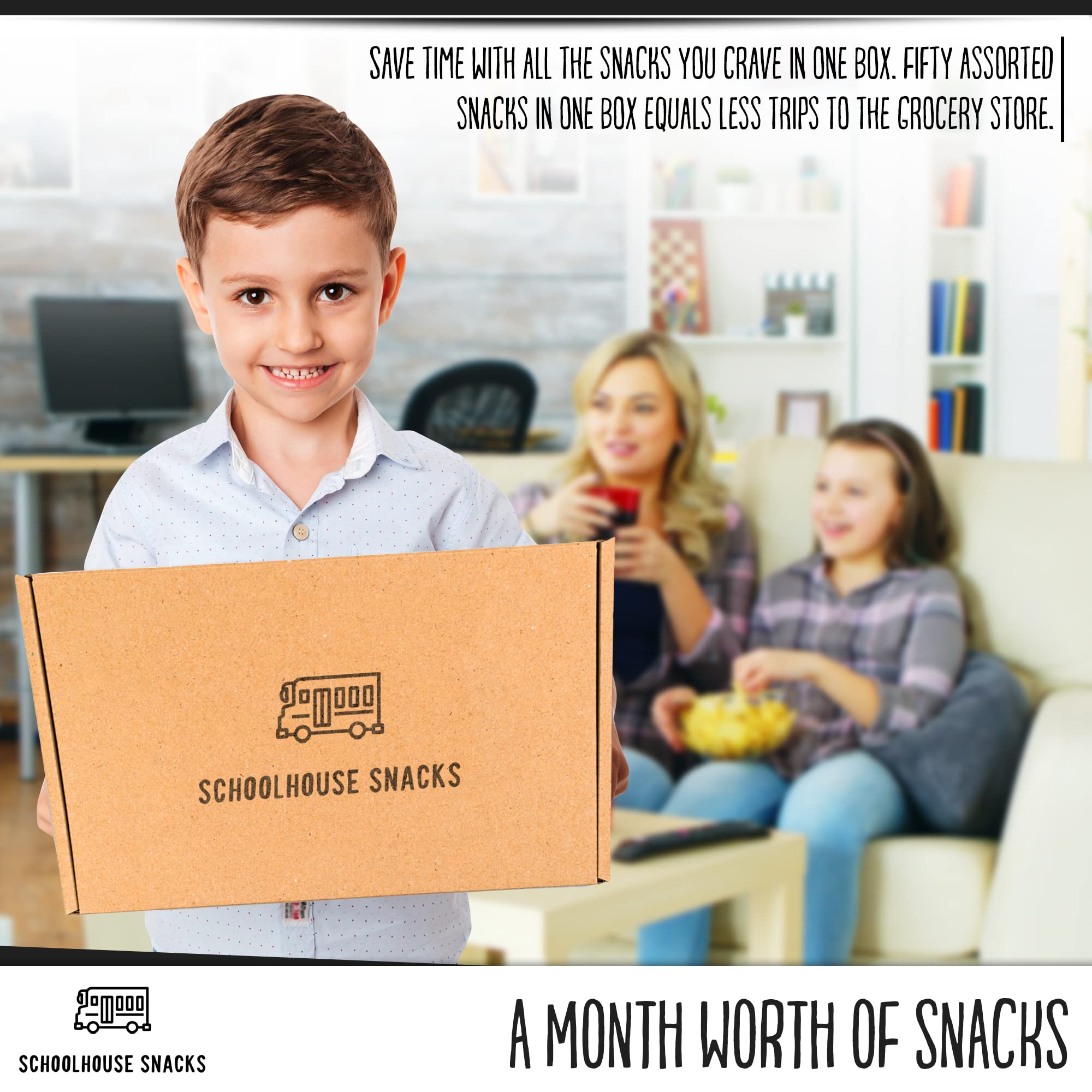 **SCHOOLHOUSE SNACKS - Kids Snack Box (50 Count) | Assorted American Crackers & Cookies | Healthy School Snacks, Variety Pack for Travel, Camp, Lunch Box & Gift Ideas**    **Perfect for:** School Lunches, After-School Treats, Road Trips, Camping, Birthday Gifts & Care Packages