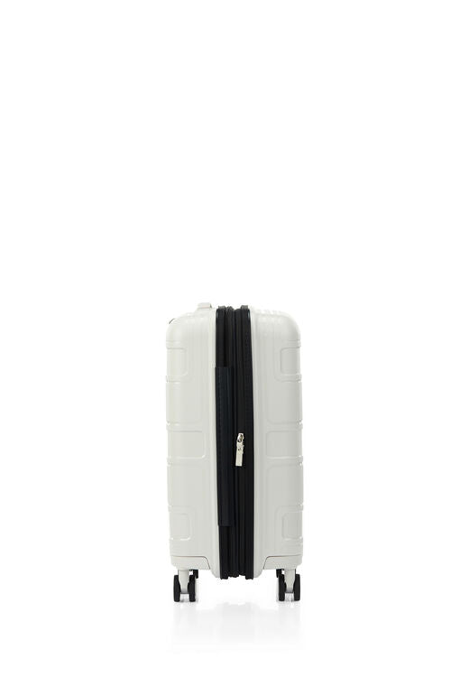 American Tourister Light Max 55cm Small Cabin Luggage - Lightweight Carry-On Suitcase for Travel, Business Trips & Weekend Getaways | Off White Spinner Bag with 4 Wheels