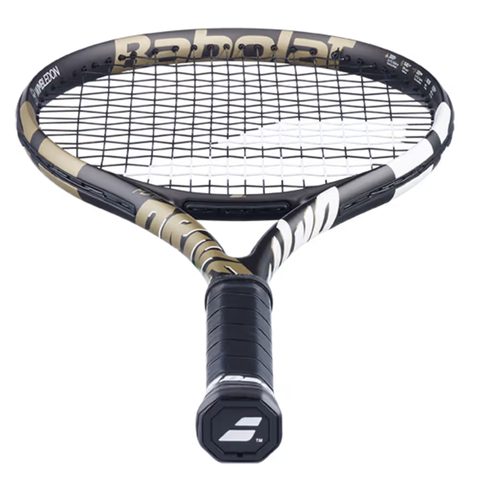 Babolat Pure Drive Wimbledon 300G Unstrung Tennis Racket - Carbon Fiber Tennis Racquet for Adults & Advanced Players - Perfect for Wimbledon Style Play & Competitive Matches