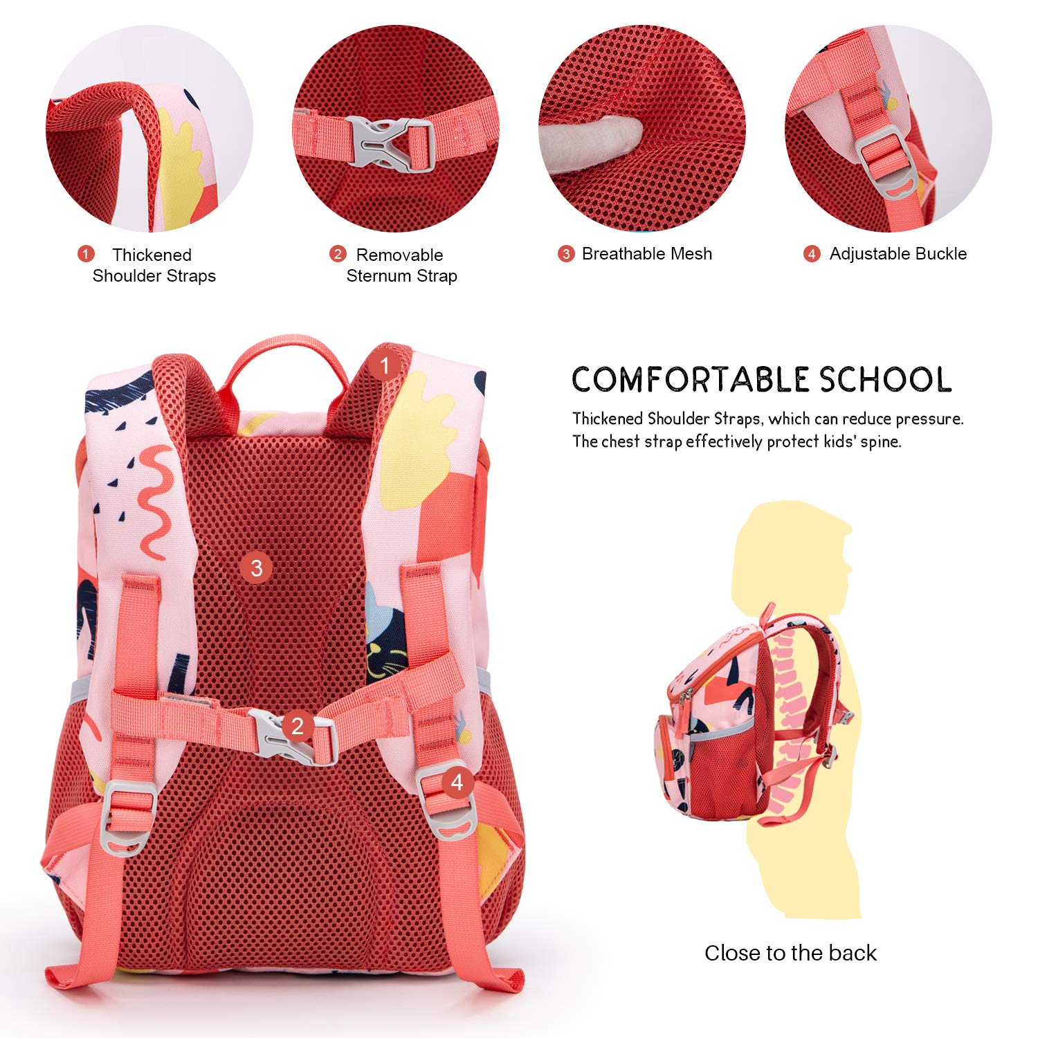 MOUNTAINTOP Kids Backpack for Boys & Girls 5-10L Cute Cartoon School Bag for Kindergarten, Travel & Weekend Outings - Perfect for Ages 1-6 Years Old | Lightweight & Durable for School, Daycare & Family Trips