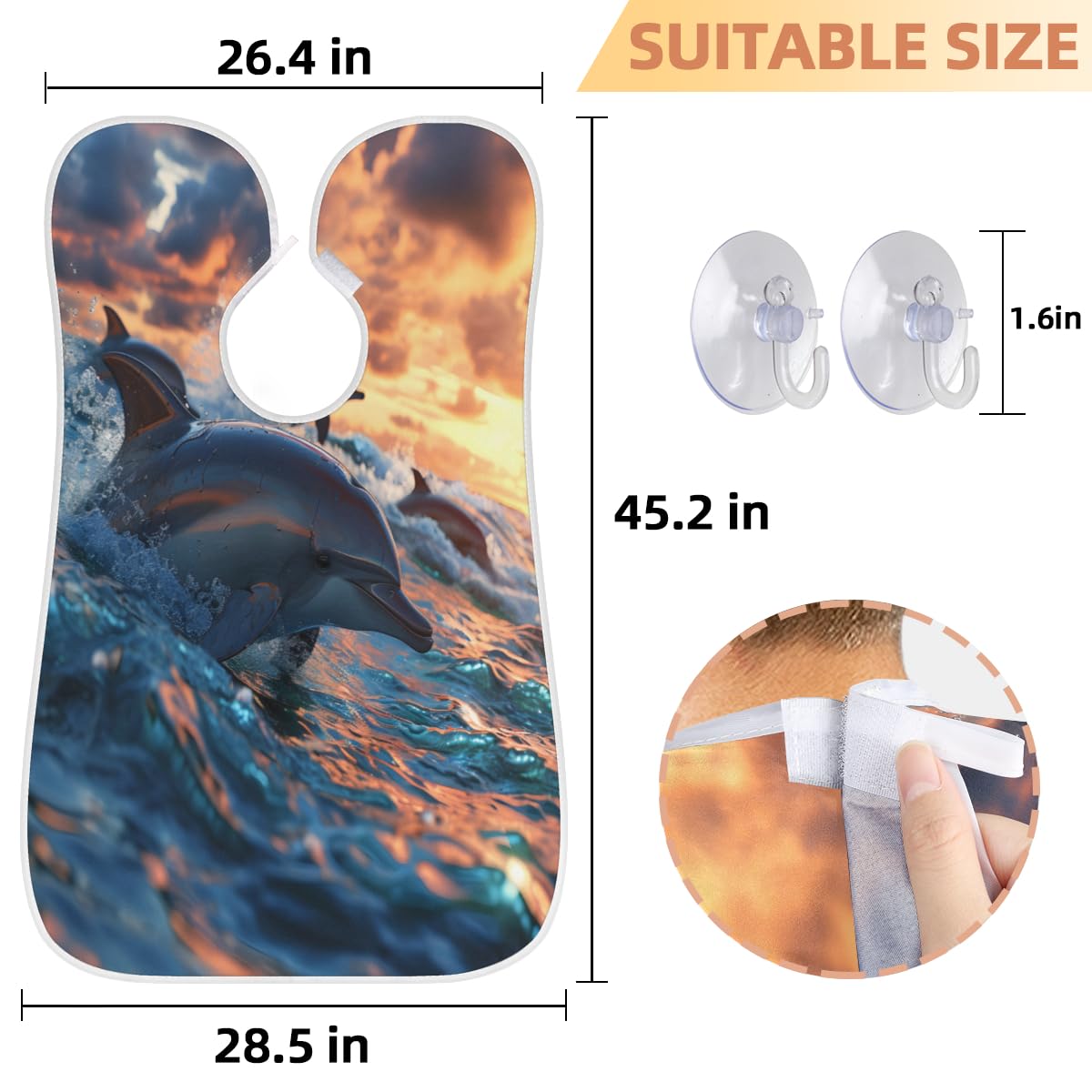 Men's Beard Shaving Bib - Waterproof Hair Dye Apron for Barbers & Stylists, Sink Hair Catcher for Beard Trimming & Haircuts | Perfect Salon, Home Grooming & Gift Idea